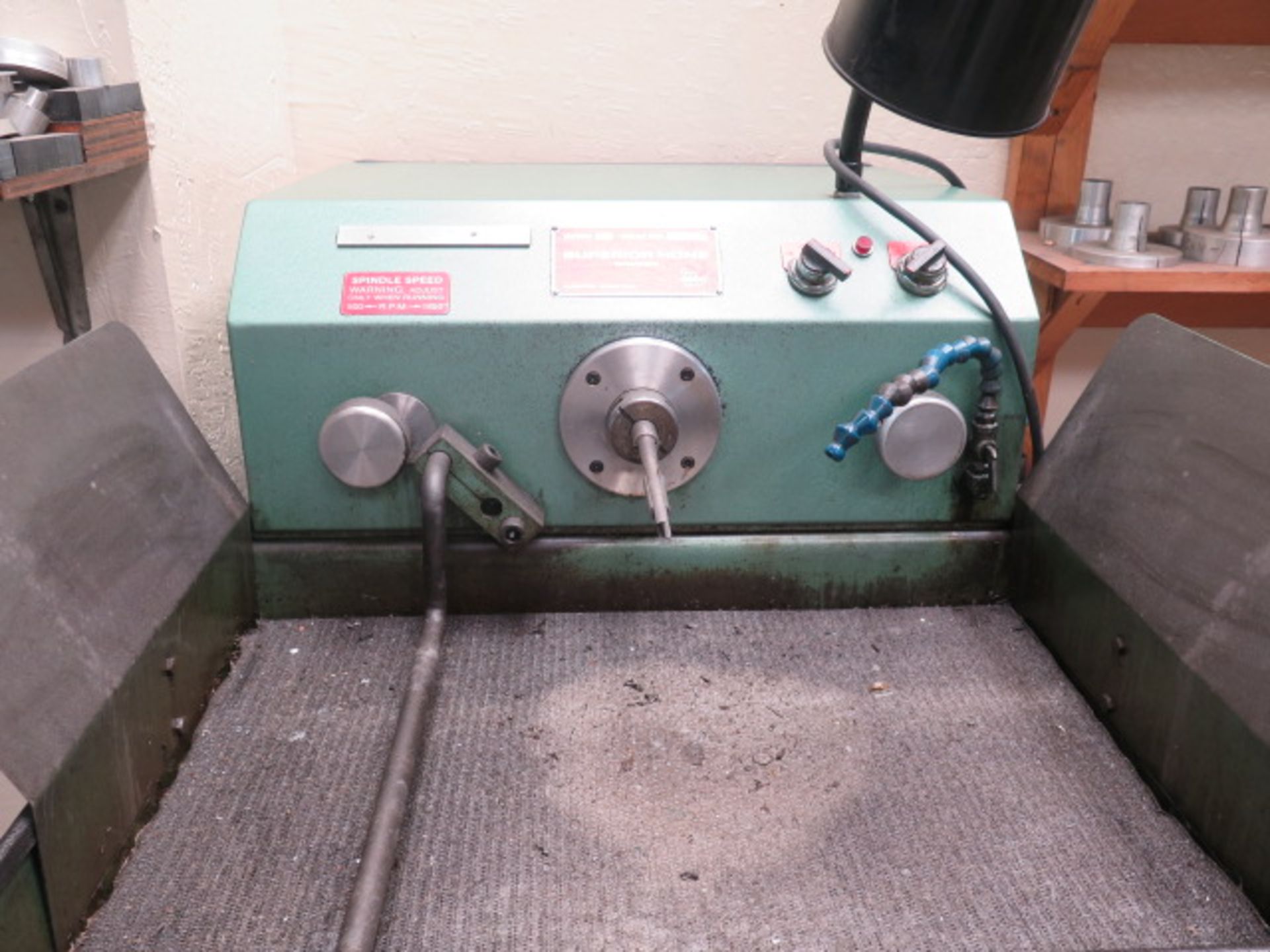 Superior Hone mdl. BHXL Bench Model Honing Machine s/n 86-066 w/ 500-1850 Adjustable RPM, Coolanf, - Image 3 of 7