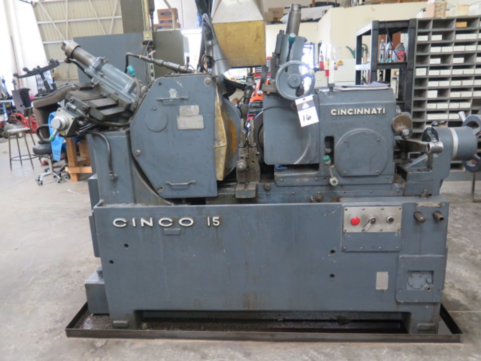 Cincinnati “Cinco 15” Centerless Grinder s/n 9M8H5T-8 w/ 20” Grinding Wheel, Hydraulic Grinding