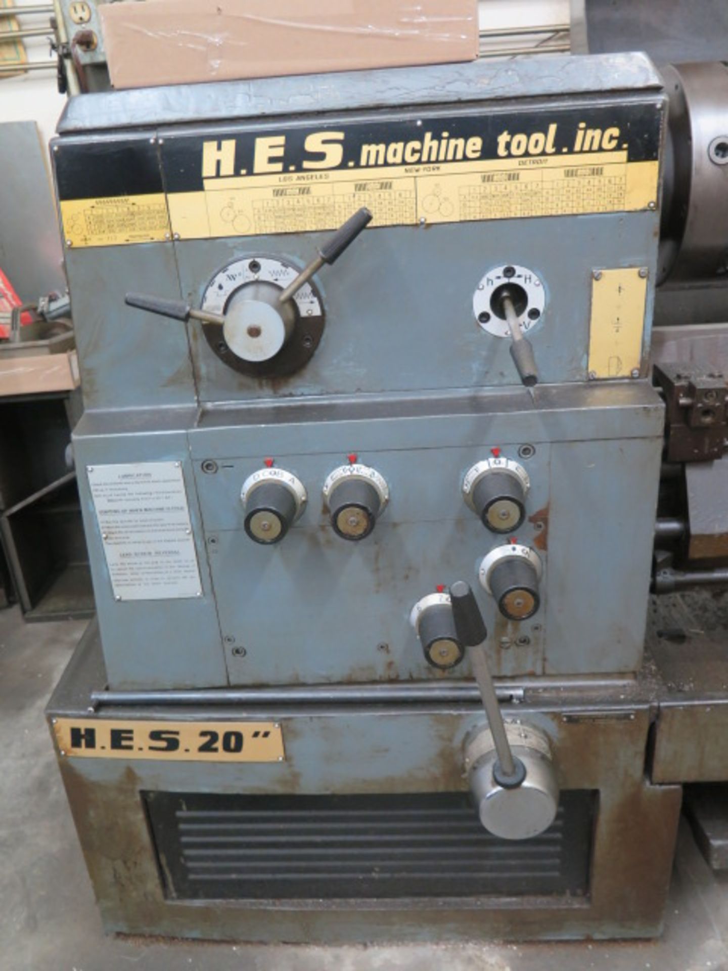 HES 20 20” x 72” Geared Head Gap Bed Lathe w/ 45-1800 RPM, Tracer Bed, Inch/mm Threading, Tailstock, - Image 4 of 12