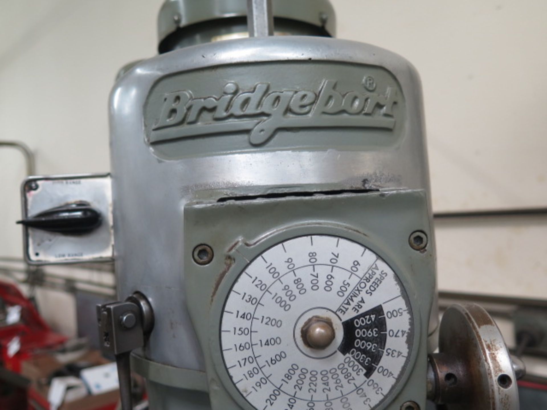 Bridgeport Vertical Mill s/n 118542 w/ 2Hp Motor, 60-4200 Dial Change RPM, Chrome Ways, Power - Image 7 of 7