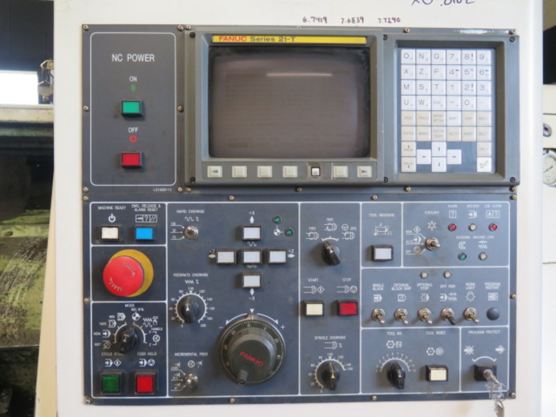 Daewoo Puma 200 CNC Turning Center s/n 201237 w/ Fanuc Series 21-T Controls, Tool Presetter, 12- - Image 6 of 32