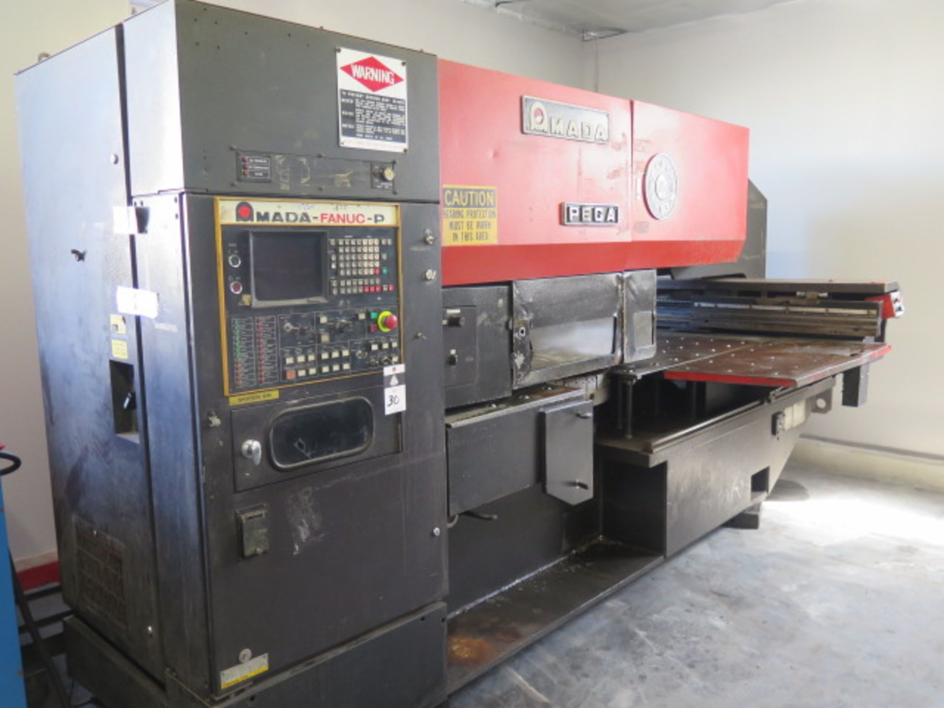 1988 PEGA 204040 20 Ton 24-Station CNC Turret Punch Press s/n AP440093 w/ Amada-Fanuc-P Controls, - Image 2 of 26