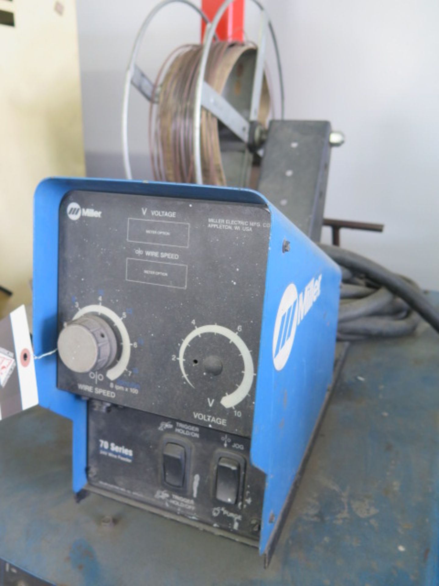 Miller Deltaweld 452 CV-DC Arc welding Power Source s/n LJ210123C w/ Miller 70-Series Wire Feeder - Image 6 of 8