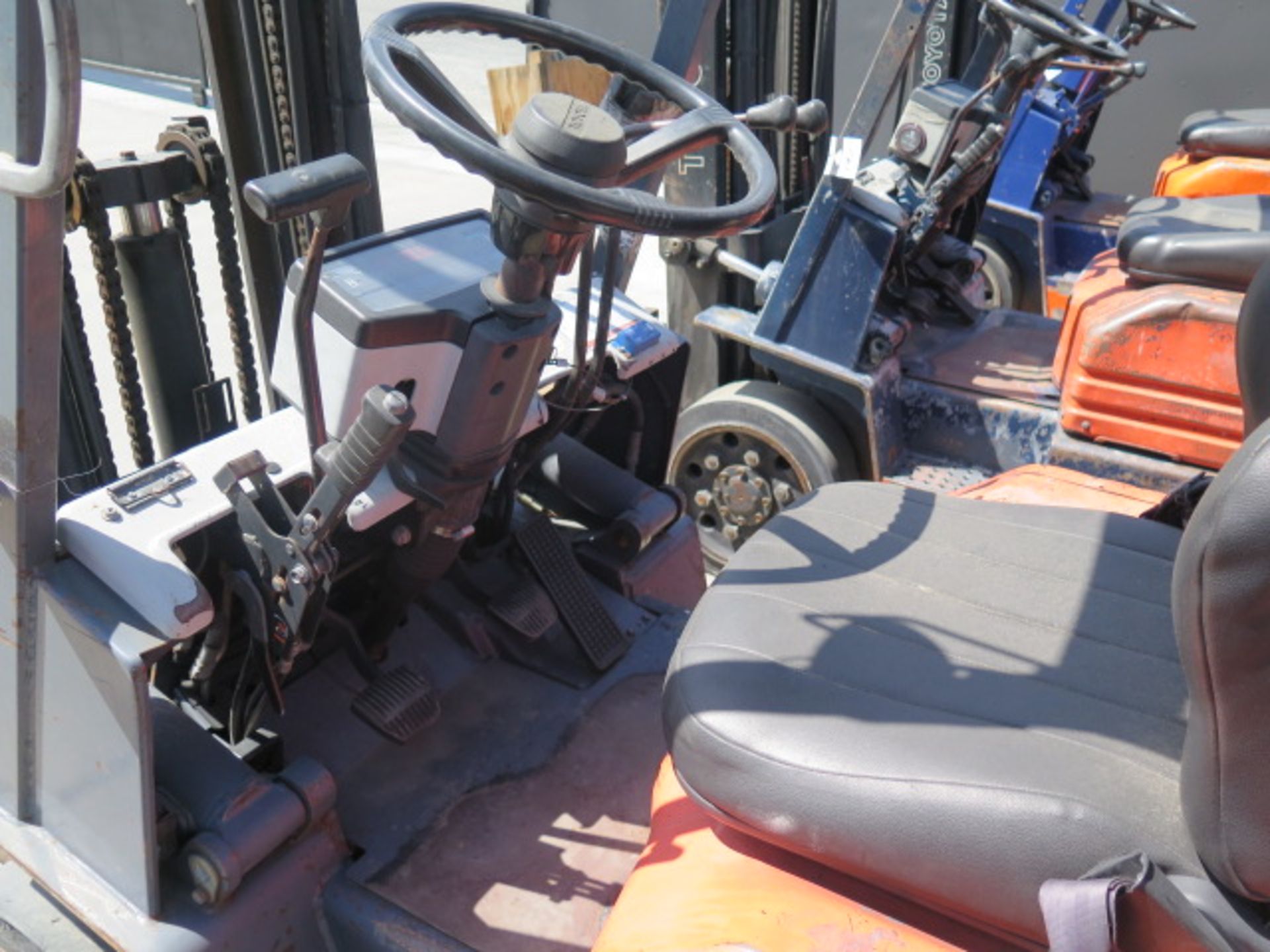 Toyota 5FGC25 5000 Lb Cap LPG Forklift s/n 85256 w/ 3-Stage Mast, 185" Lift Height, Cushion Tires, - Image 8 of 12