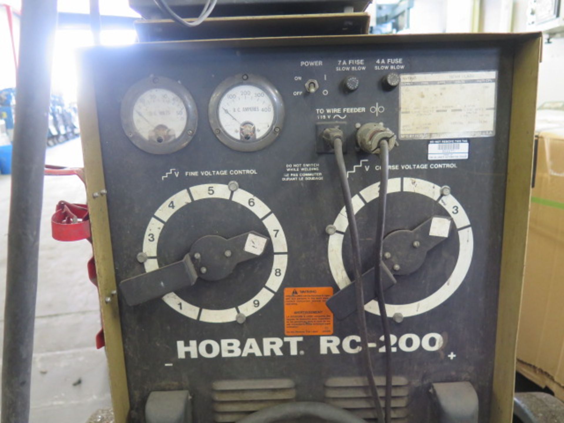 Hobart RC-200 Arc welding Power Source w/ Hobart-17 Wire Feeder - Image 5 of 10