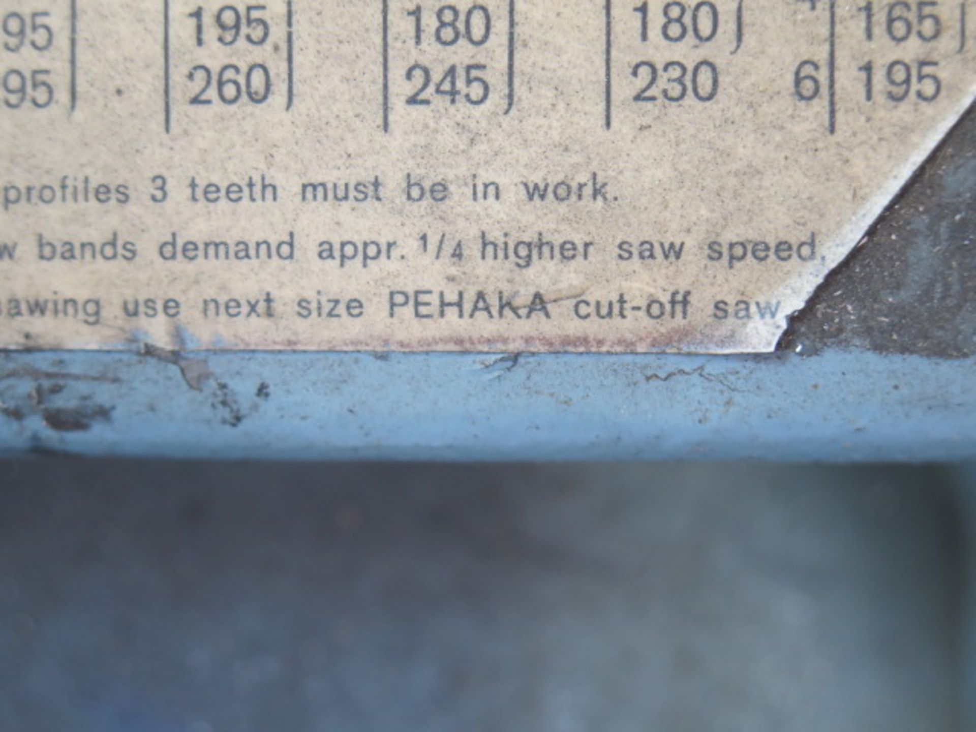Pehaka 11” Automatic Horizontal Band Saw w/ Auto Feed, Work Stop, Coolant - Image 10 of 10