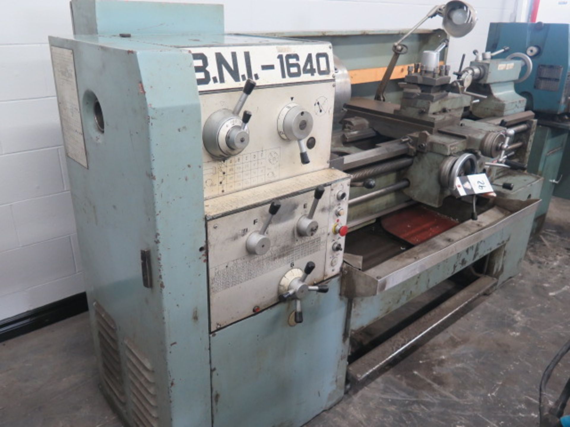 Import RNI-1640 16” x 40” Geared Head Gap Bed Lathe s/n 936729 w/ 22-1800 RPM, Inch/mm Threading, - Image 2 of 11