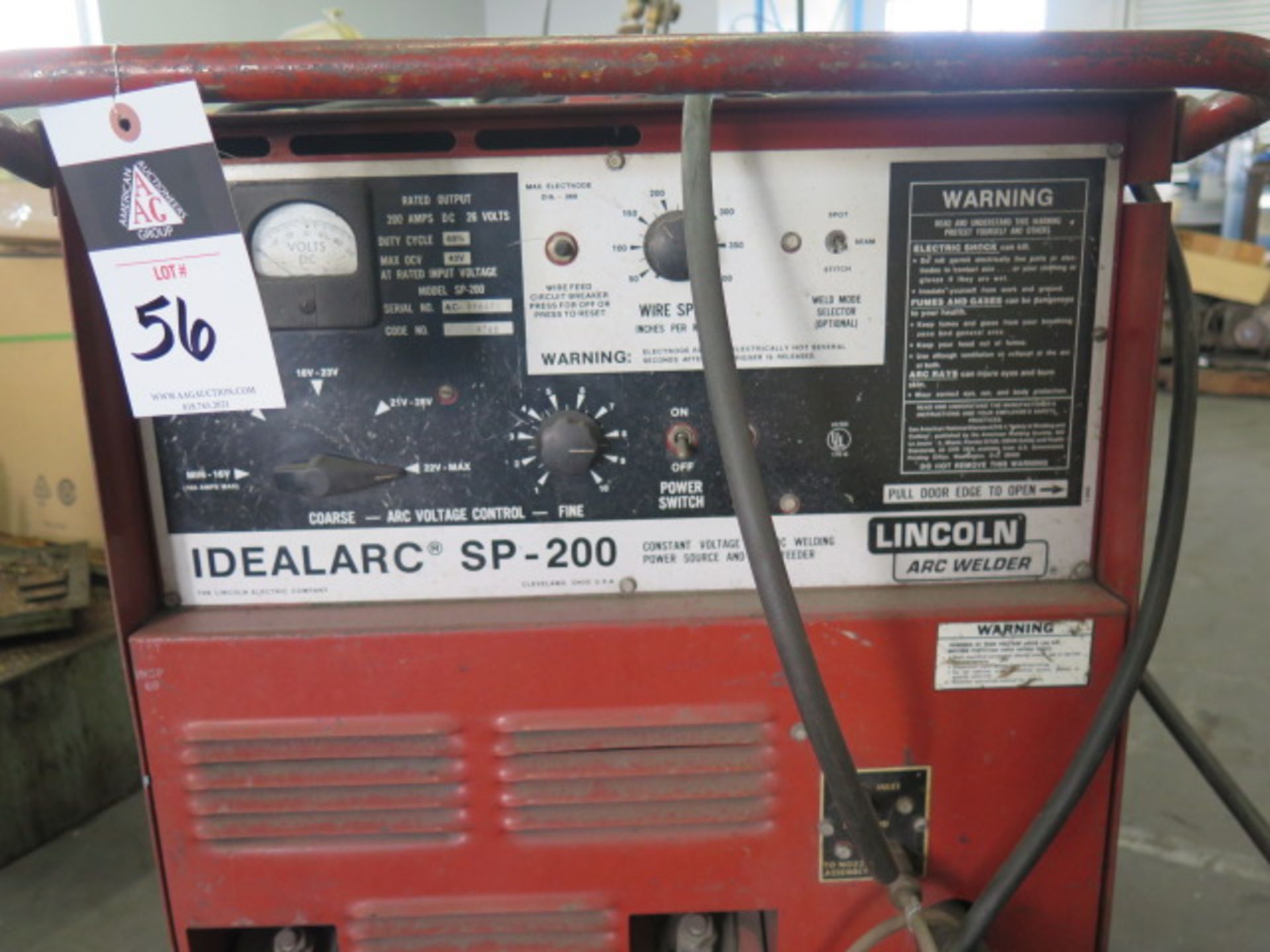 Lincoln Idealarc SP-200 Arc Welding Power Source s/n AC-596479 - Image 5 of 8