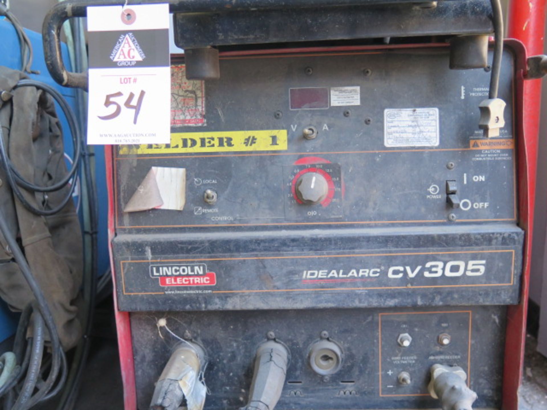 Lincoln Idealarc CV-305 Arc Welding Power Source w/ Lincoln LF-72 Wire Feeder - Image 5 of 8