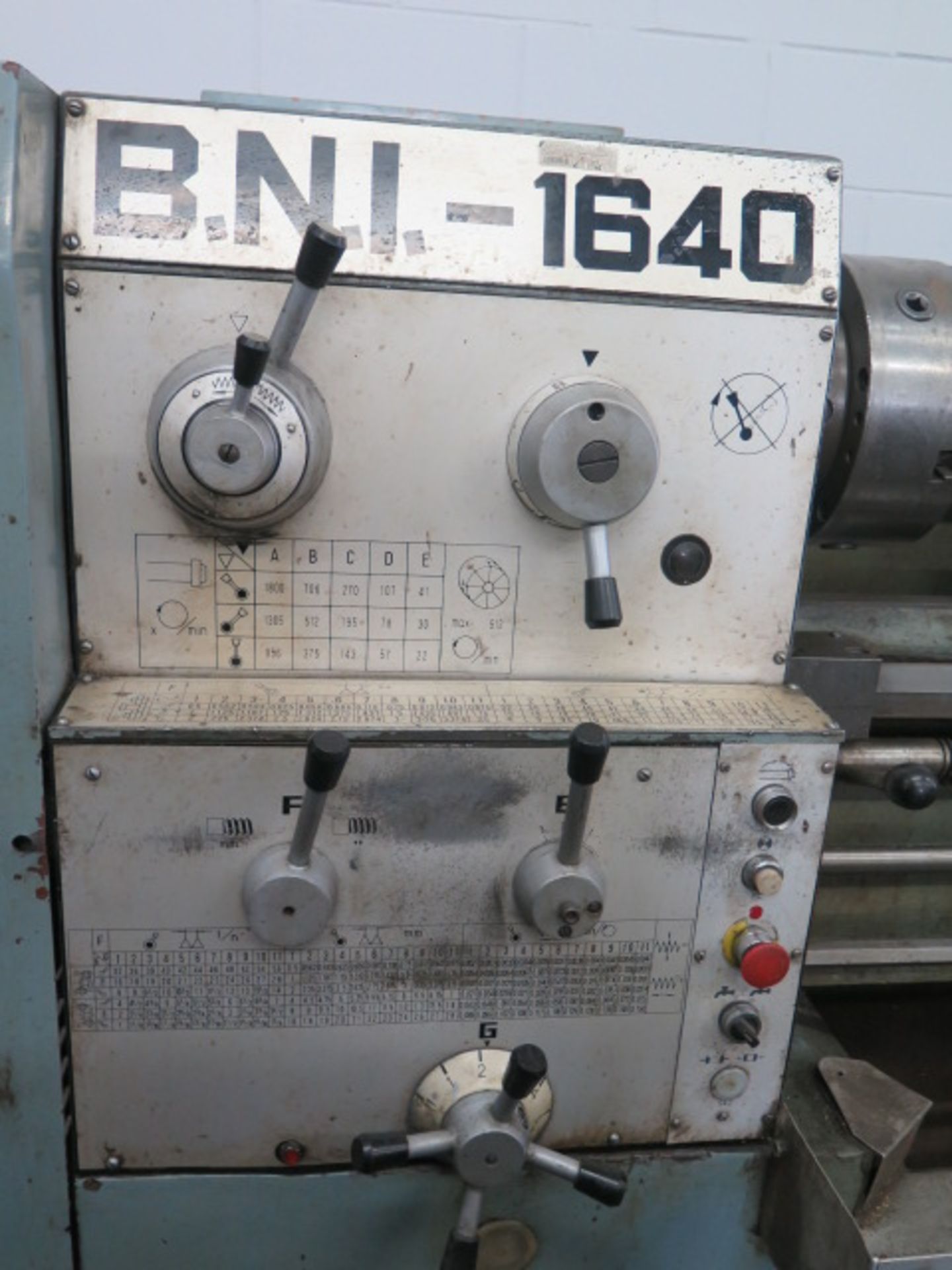 Import RNI-1640 16” x 40” Geared Head Gap Bed Lathe s/n 936729 w/ 22-1800 RPM, Inch/mm Threading, - Image 3 of 11