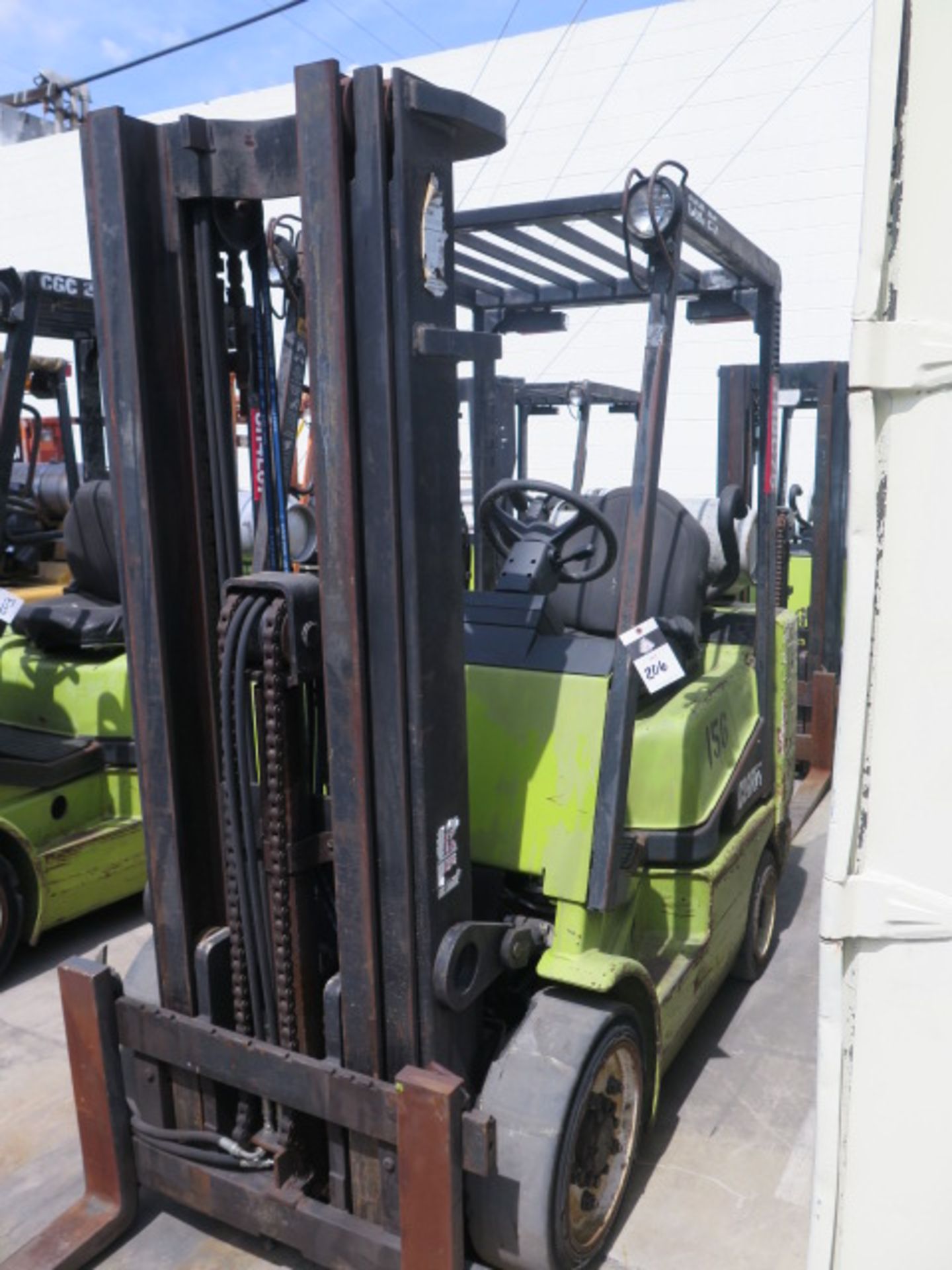 Clark CGC25 5000 Lb Cap LPG Forklift s/n C365L-0250-9497FB w/ 3-Stage Mast, 189” Lift Height, - Image 2 of 10