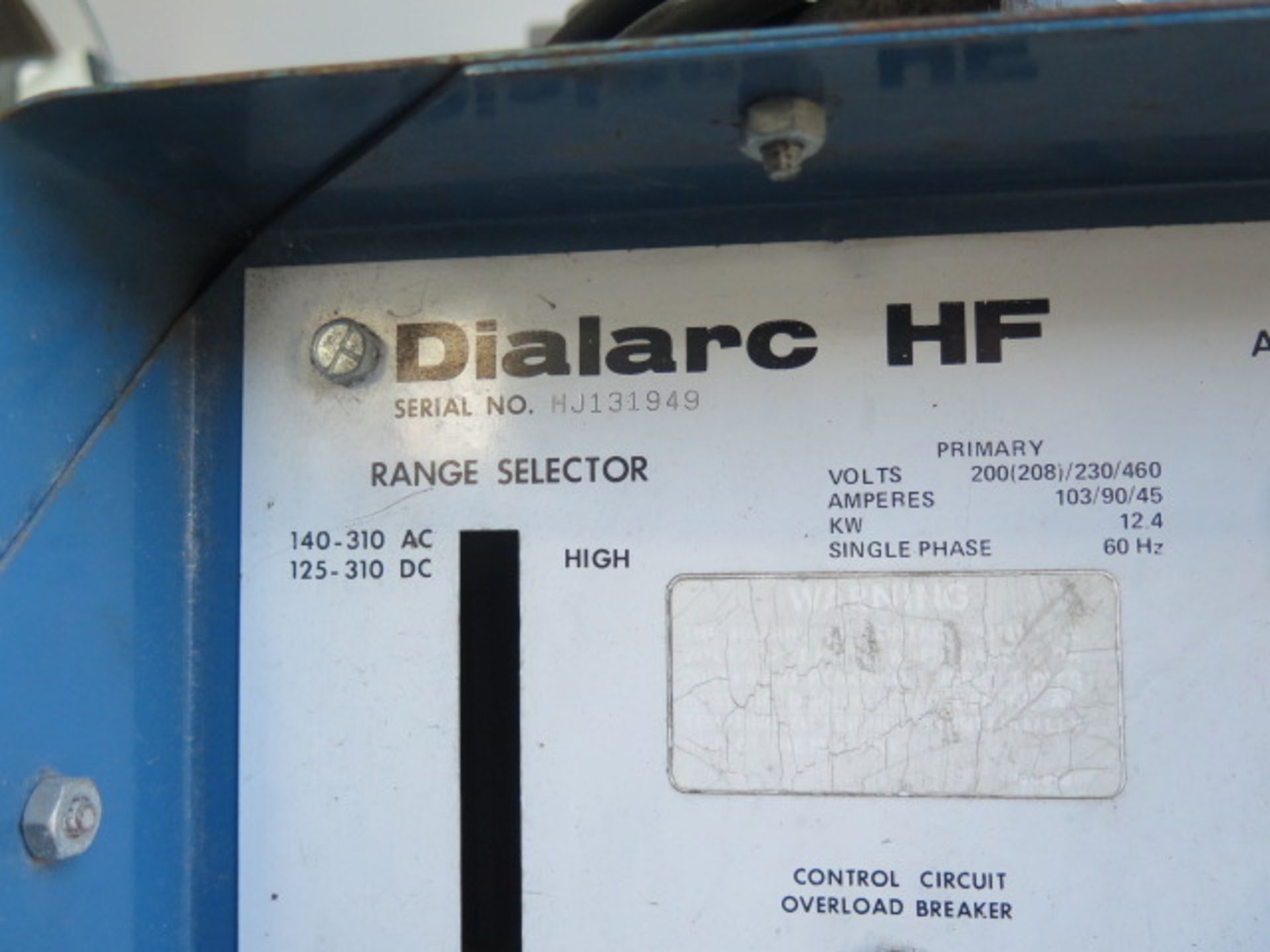 Miller Dialarc HF AC/DC Arc Welding Power Source s/n HJ131949 w/ Miller Cooler - Image 4 of 8