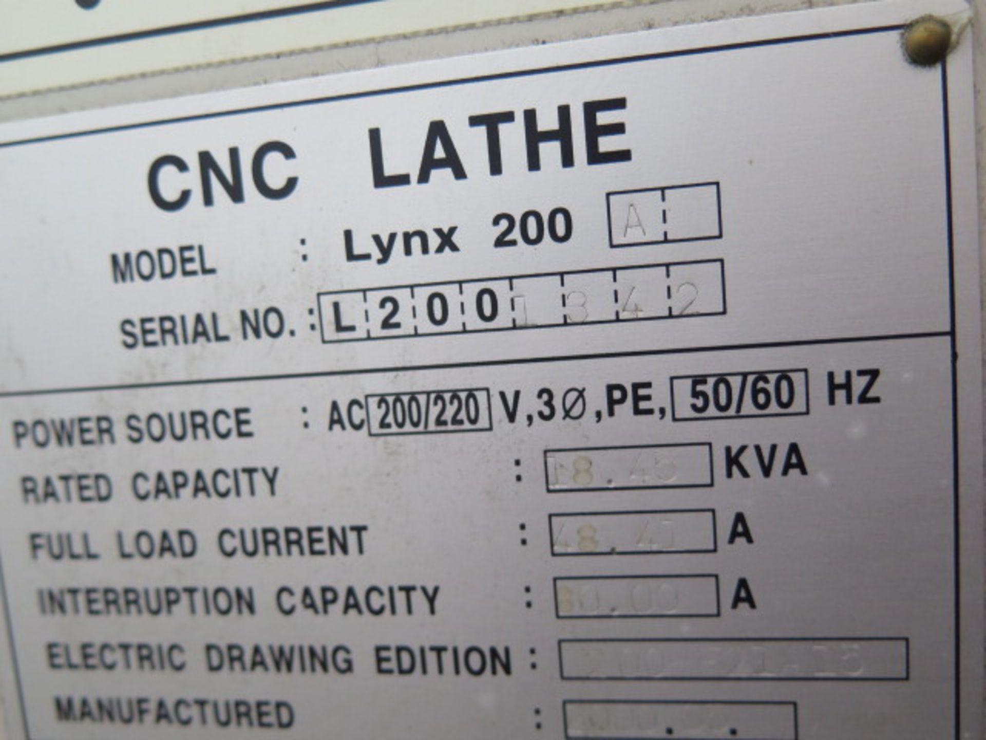 2000 Daewoo Lynx200A CNC Turning Center s/n L2001342 w/ Fanuc Series 21-T Controls, Tool - Image 17 of 18