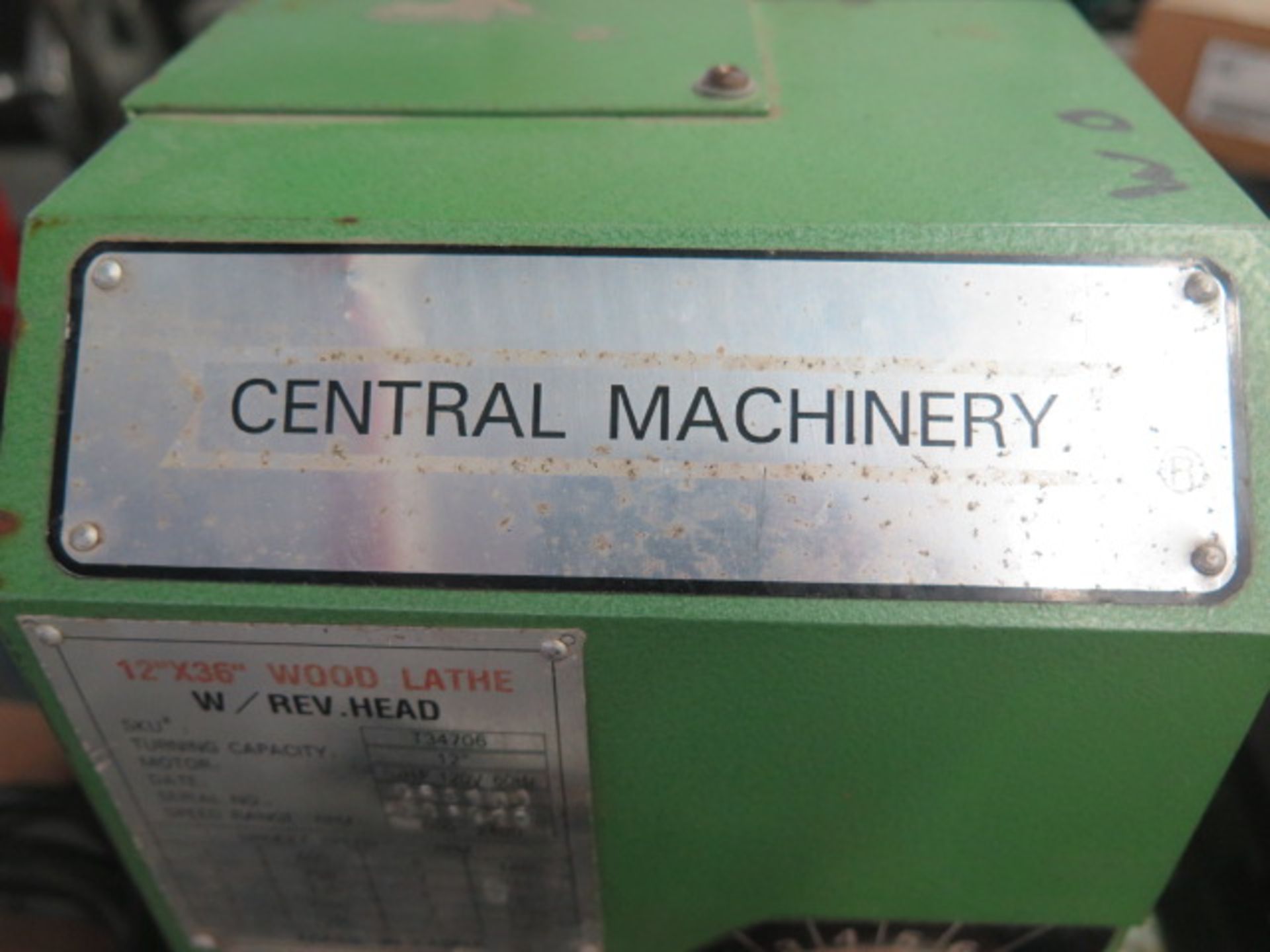 Central Machinery 12" Wood Lathe w/ 600-2400 RPM - Image 3 of 8