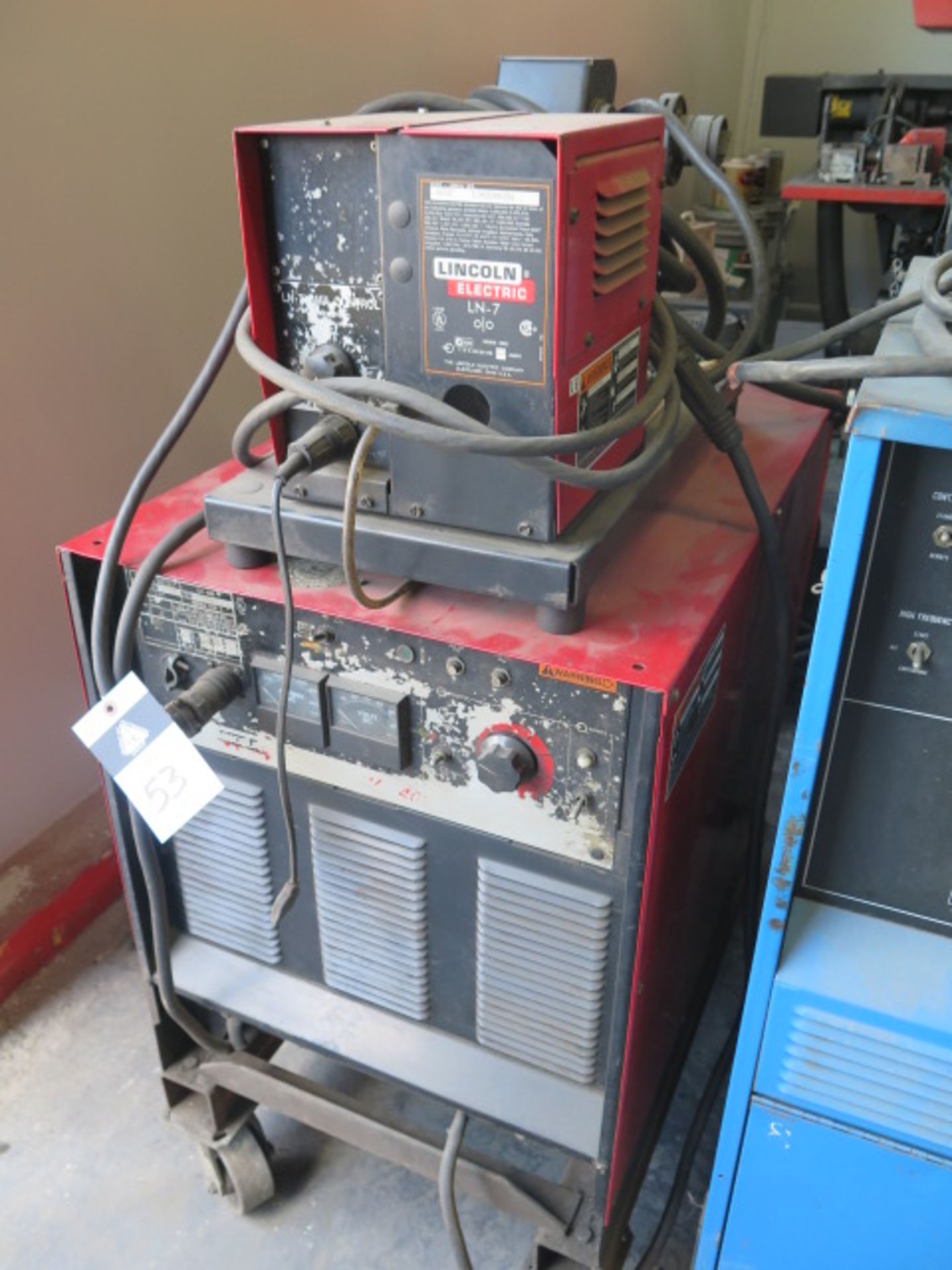 Lincoln CV-400 Arc Welding Power Source s/n U1971008352 w/ Lincoln LN-7 Wire Feeder - Image 2 of 8