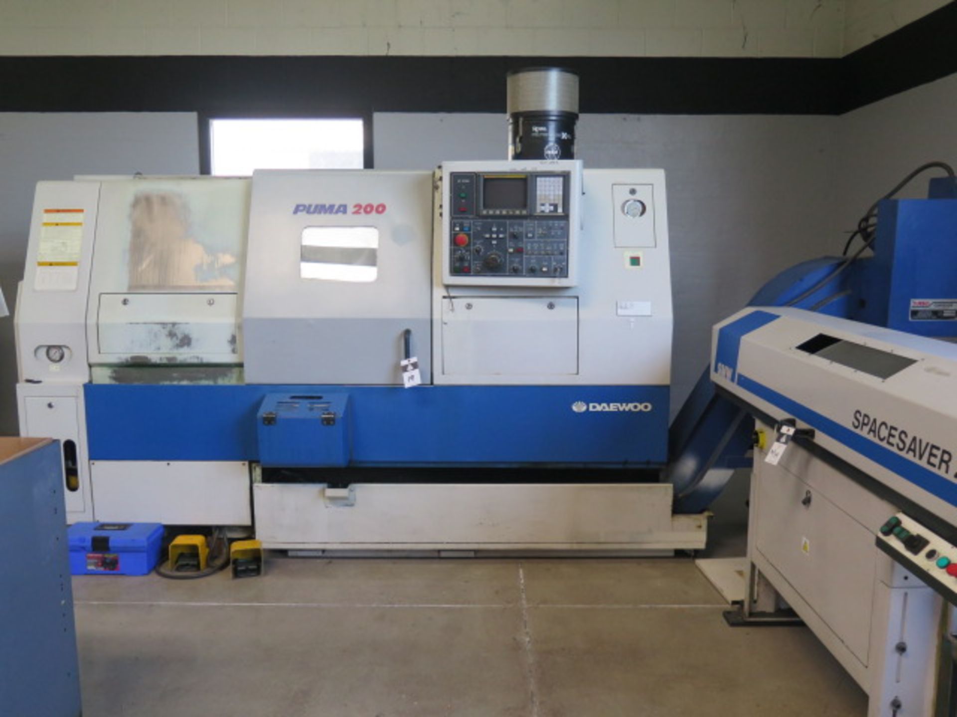 Daewoo Puma 200 CNC Turning Center s/n 201237 w/ Fanuc Series 21-T Controls, Tool Presetter, 12-