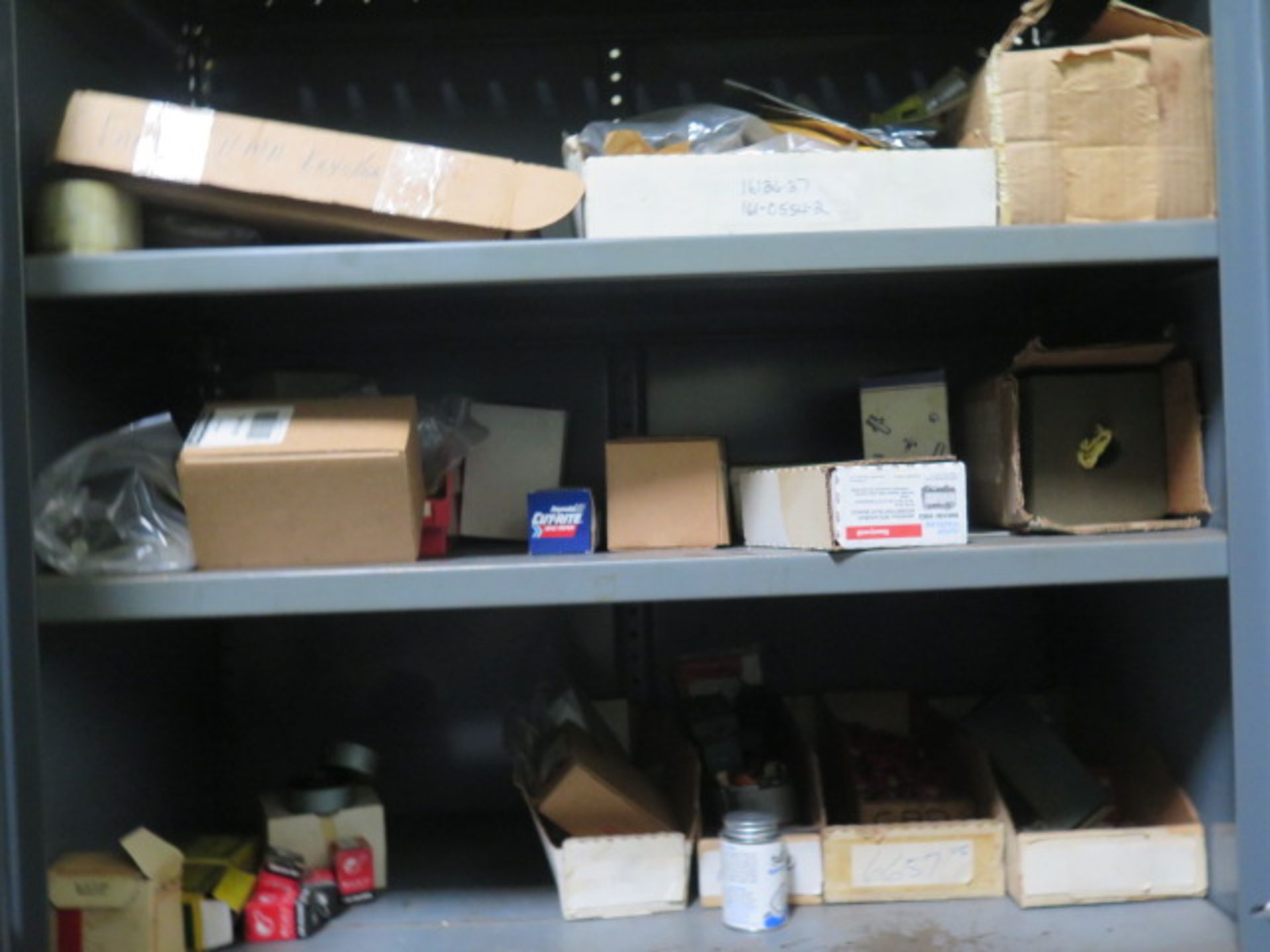 Storage Cabinets (4) w/ Shim Stock, Electrical and Machine Parts - Image 2 of 5