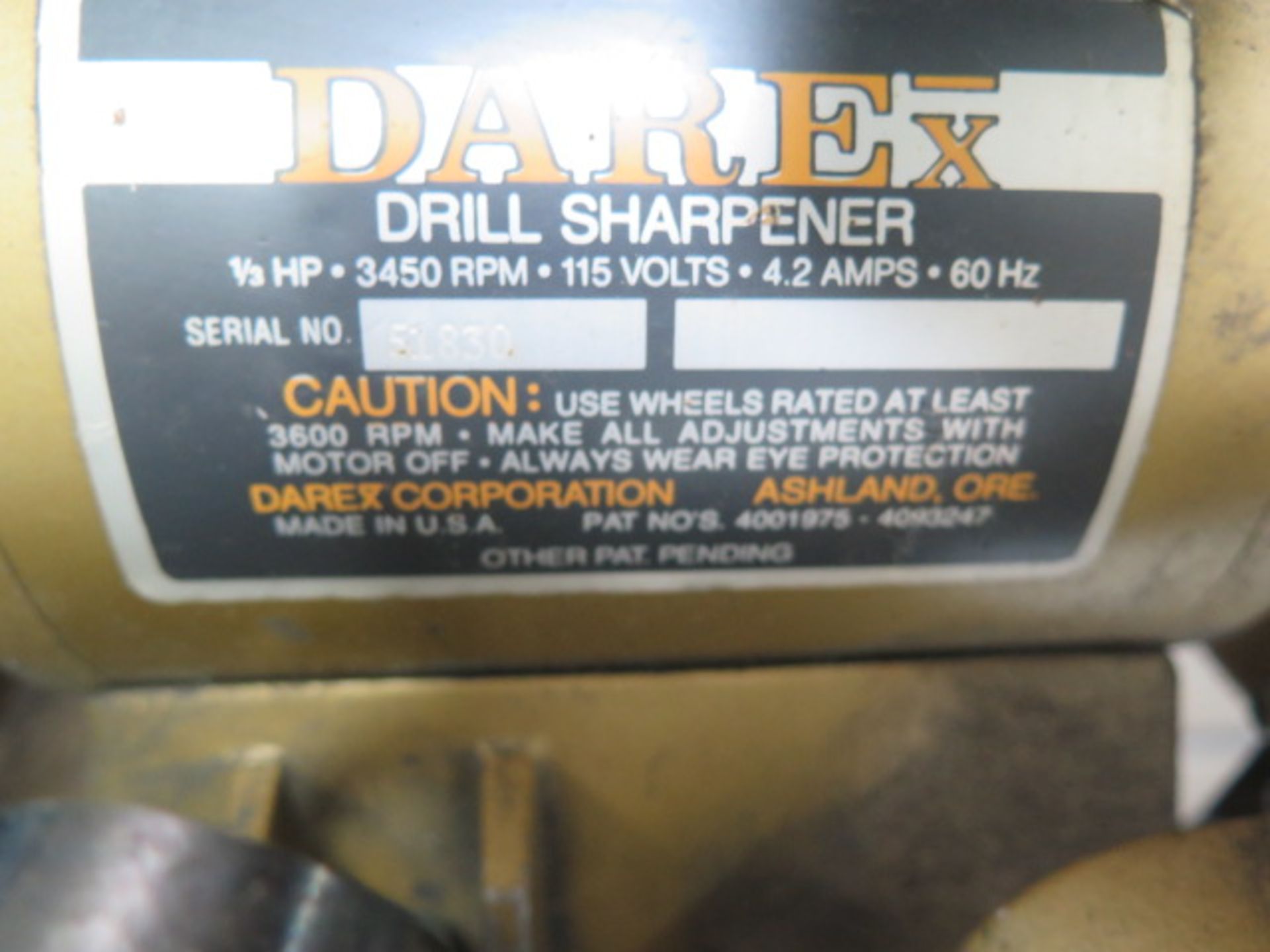 Darex Pedestal Drill Sharpener. This Item is Sold AS IS and with NO Warranty Applied. - Image 7 of 7