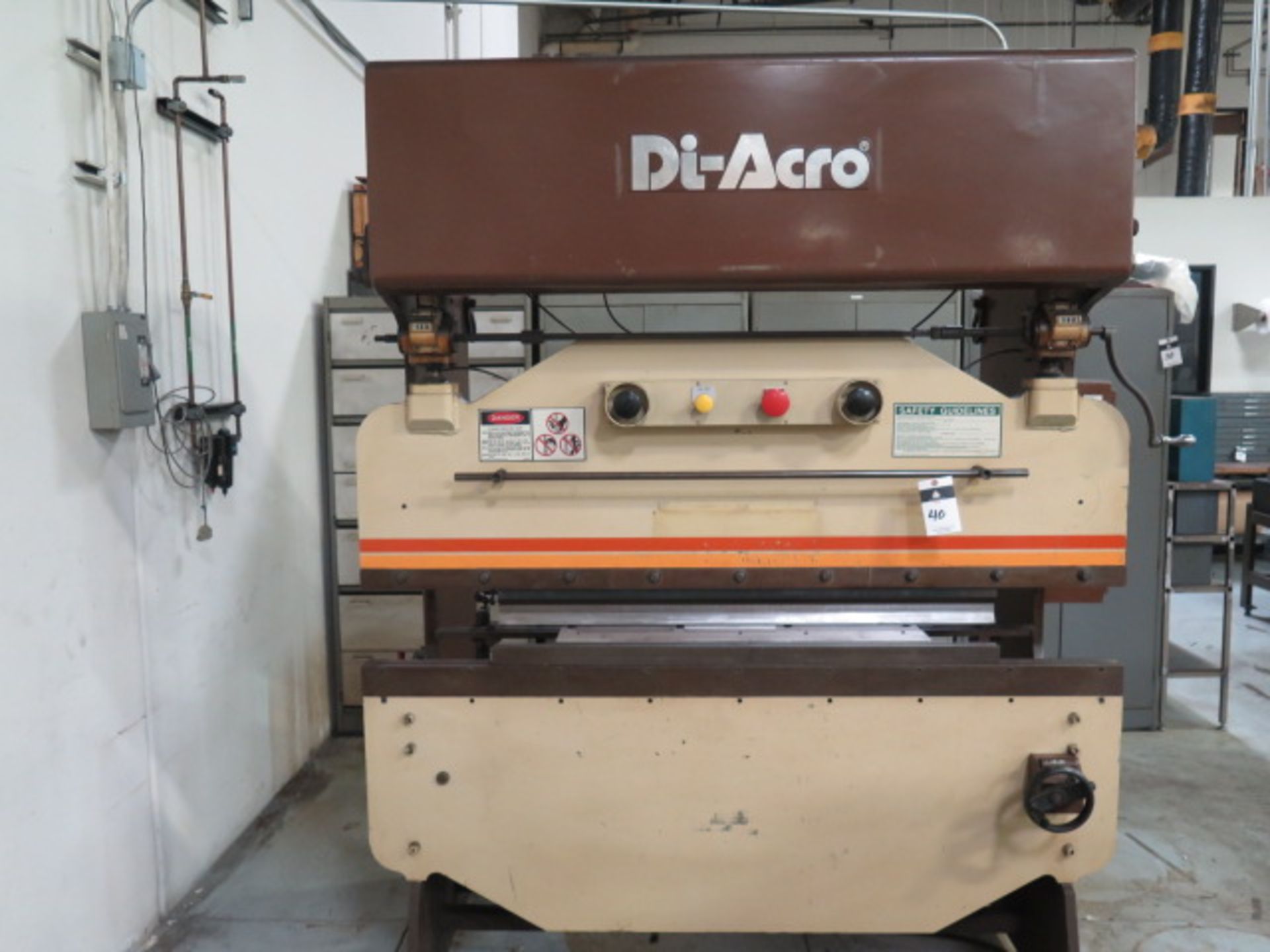 DiAcro 4-7272” Press Brake w/ Dial Back Gage, 72” Length, This Item is Sold AS IS and NO Warranty.