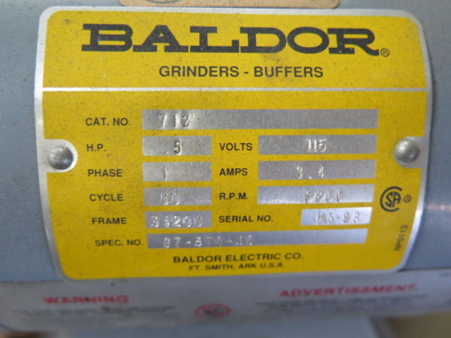 Baldor 6” Pedestal Grinder - Image 4 of 4