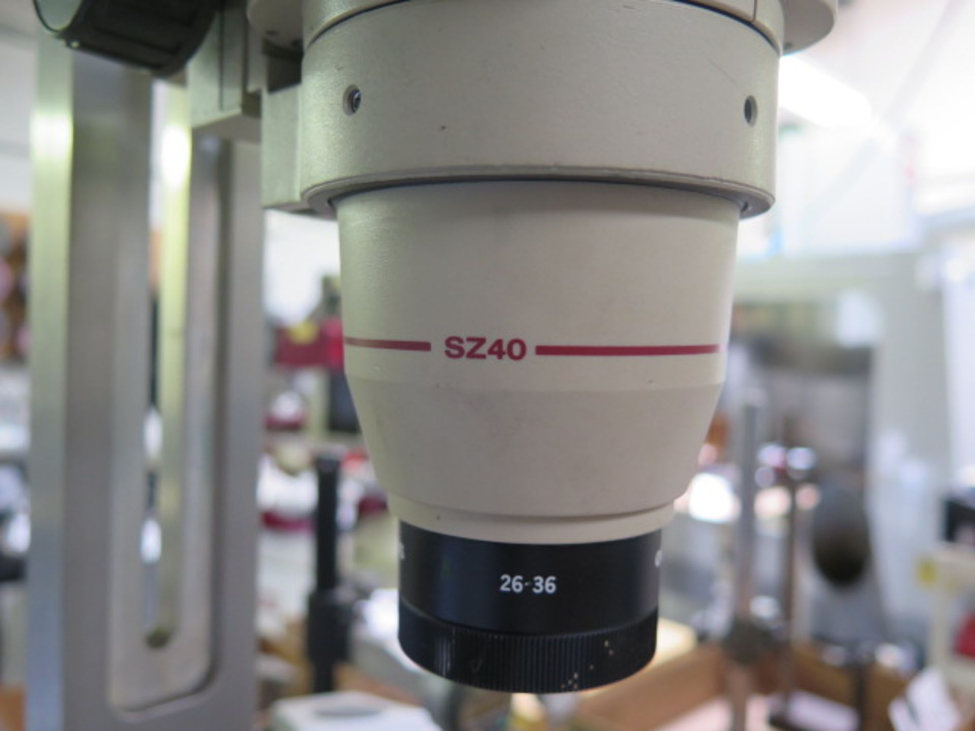 Olympus SZ40 Stereo Microscope w/ Granite Base, Extended Column, Light Source - Image 3 of 5