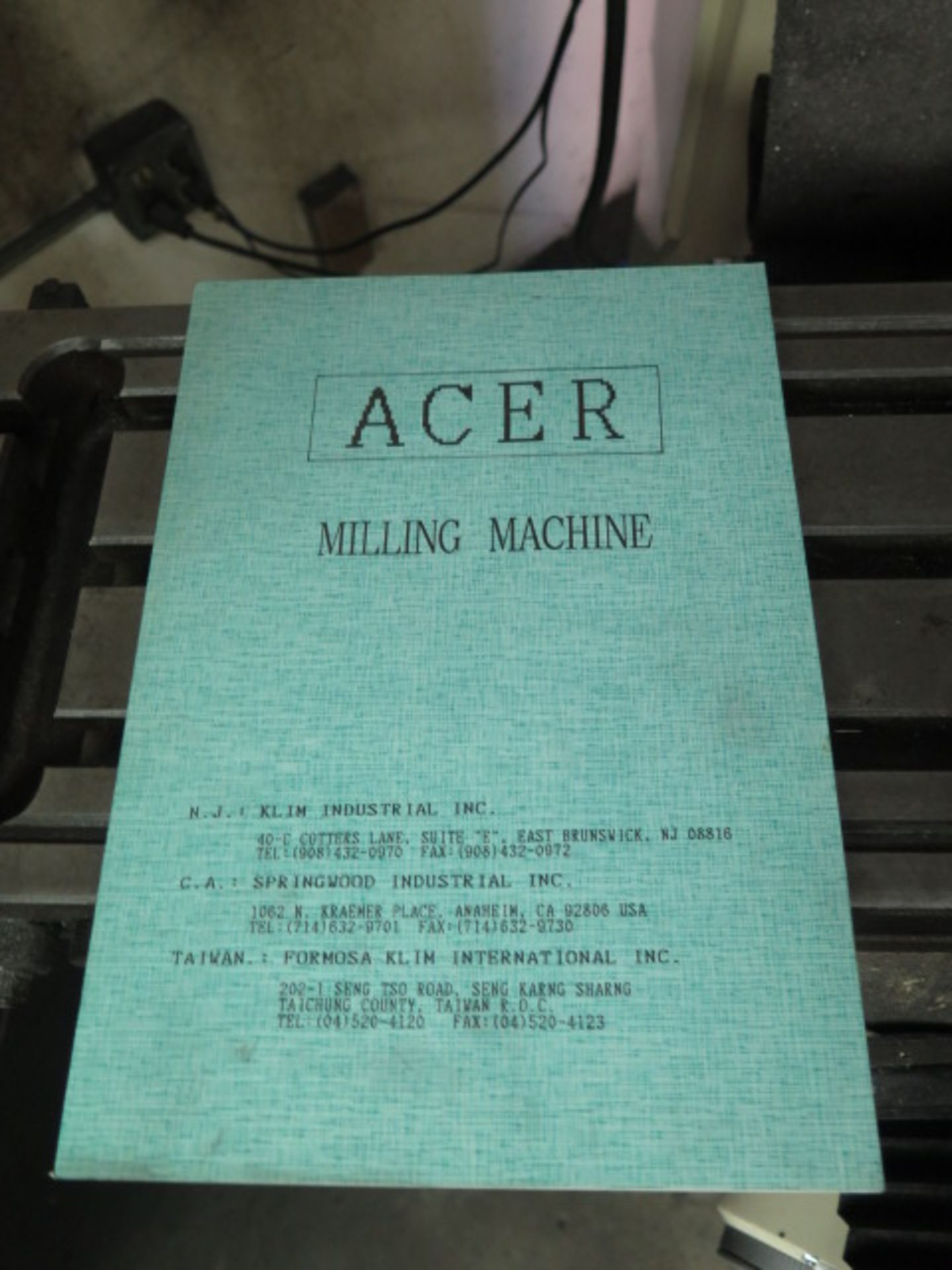 Acer Ultima-3VS Vertical Mill s/n 97101194 w/ Newall Sapphire DRO, 3Hp Motor, 60-4200 Dial Change - Image 9 of 10