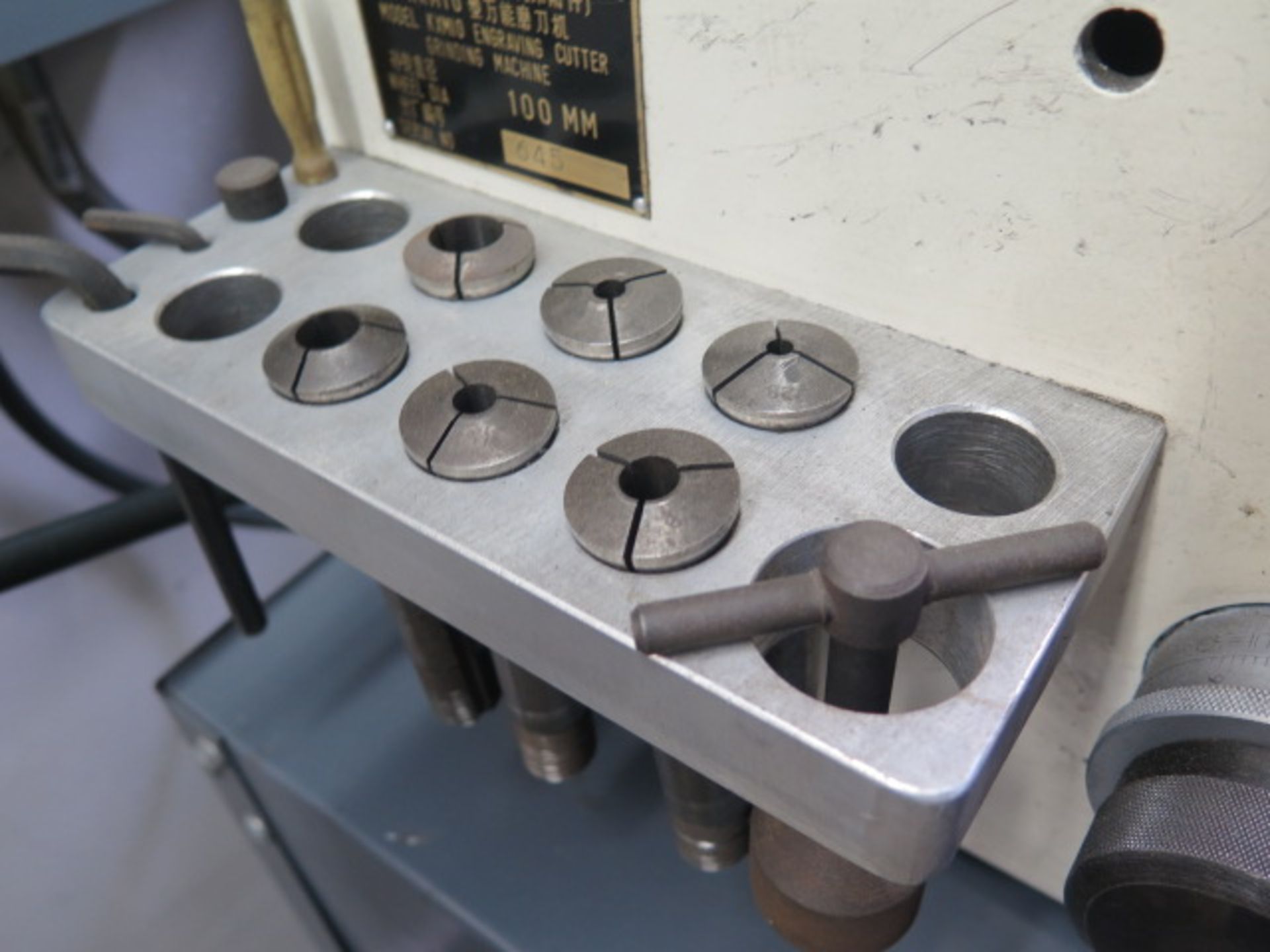 Import mdl. KXM10 Single-Lip Tool Grinder s/n 645 w/ Cabinet Base, Diamond Grinding Wheel, Collets - Image 6 of 7