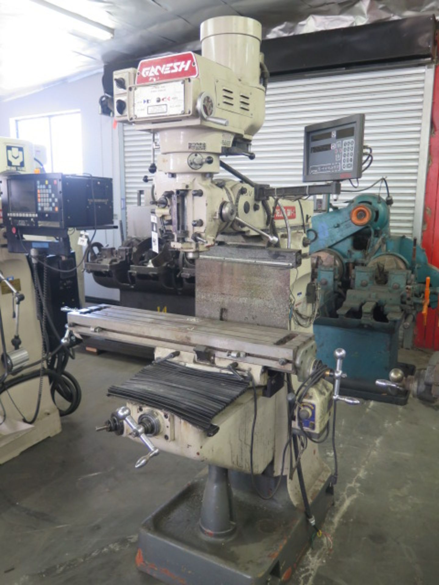 Ganesh Deluxe GMV-1 Vert Mill s/n 13337 w/ Newall DP700 DRO, 3Hp, Sold AS IS and with NO WARRANTY - Image 2 of 12