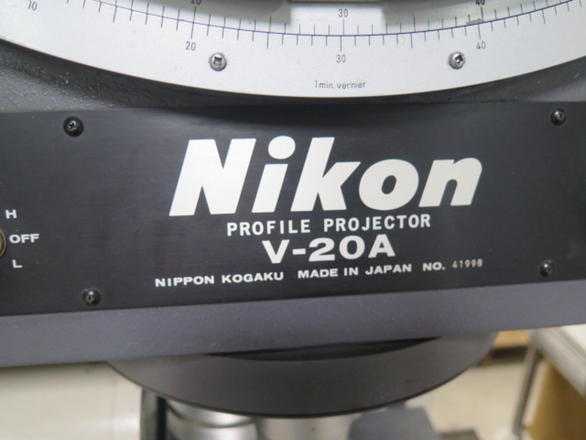 Nikon V-20A 20” Floor Model Optical Comparator w/ 5X, 10X and 50X Objectives, Sold AS IS - Image 3 of 9