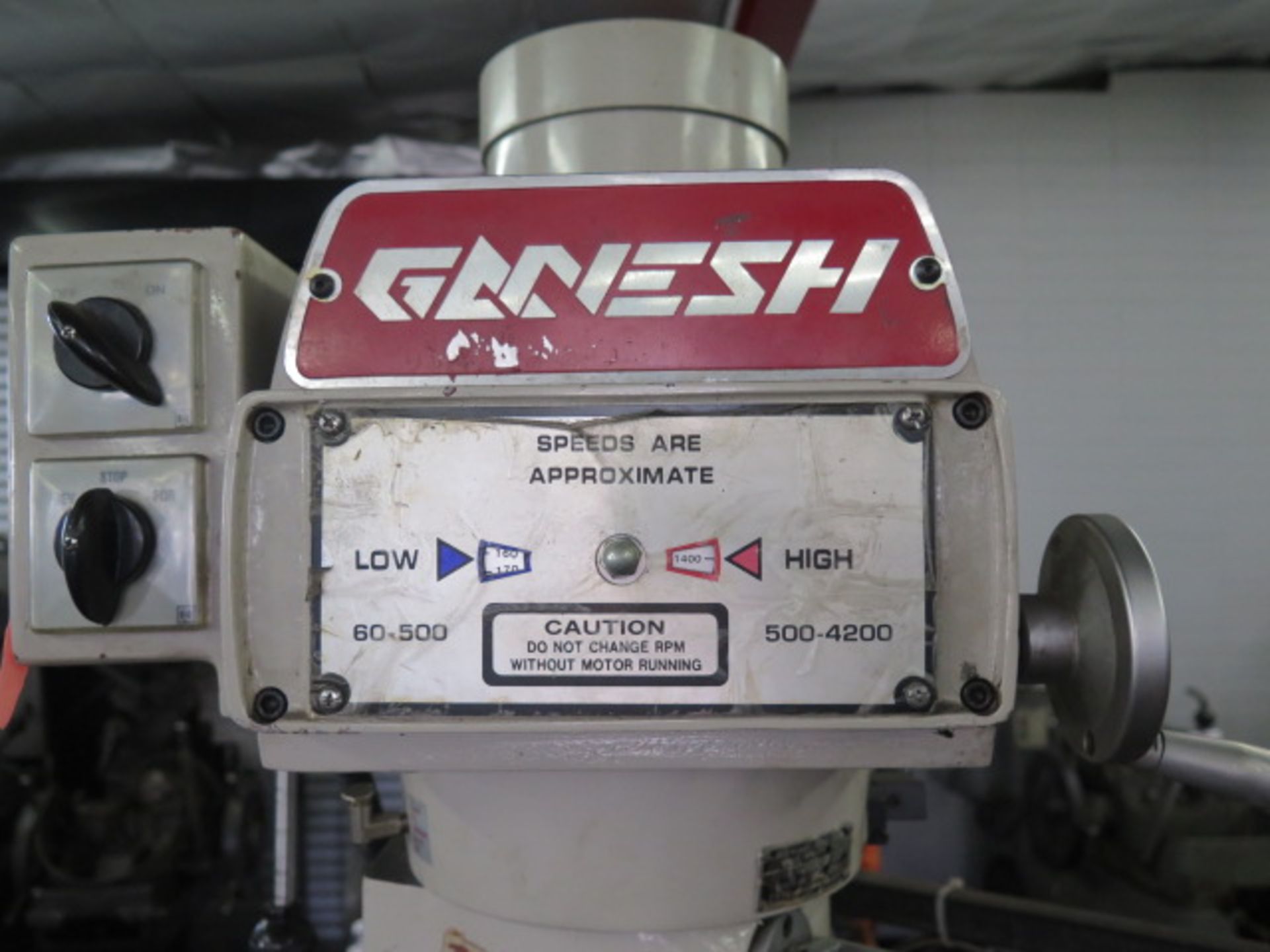 Ganesh Deluxe GMV-1 Vert Mill s/n 13337 w/ Newall DP700 DRO, 3Hp, Sold AS IS and with NO WARRANTY - Image 3 of 12