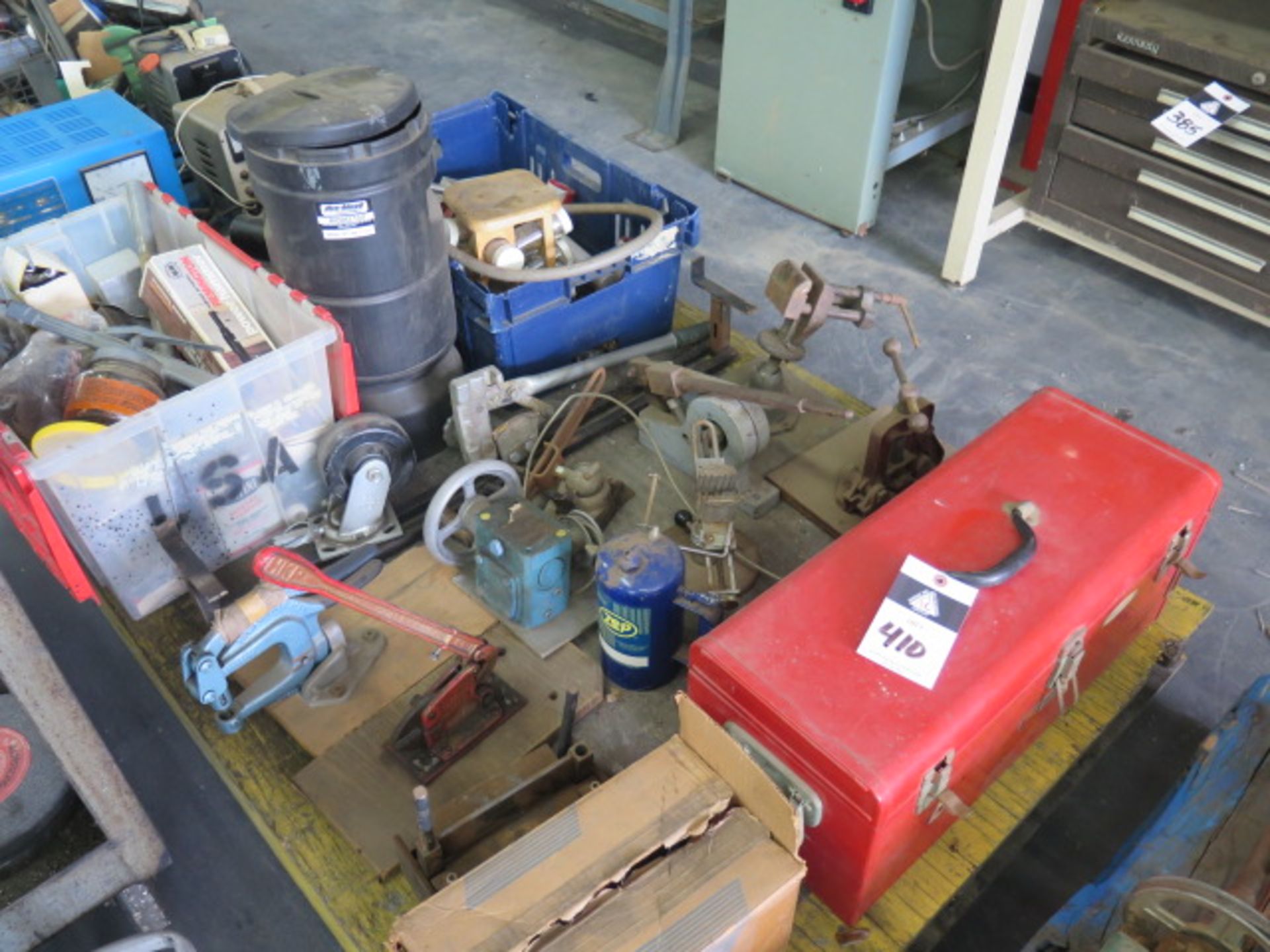 Misc Punches, Shears, benders, Tool Box, Grinding Wheels amd Misc (1-Pallet), SOLD AS IS