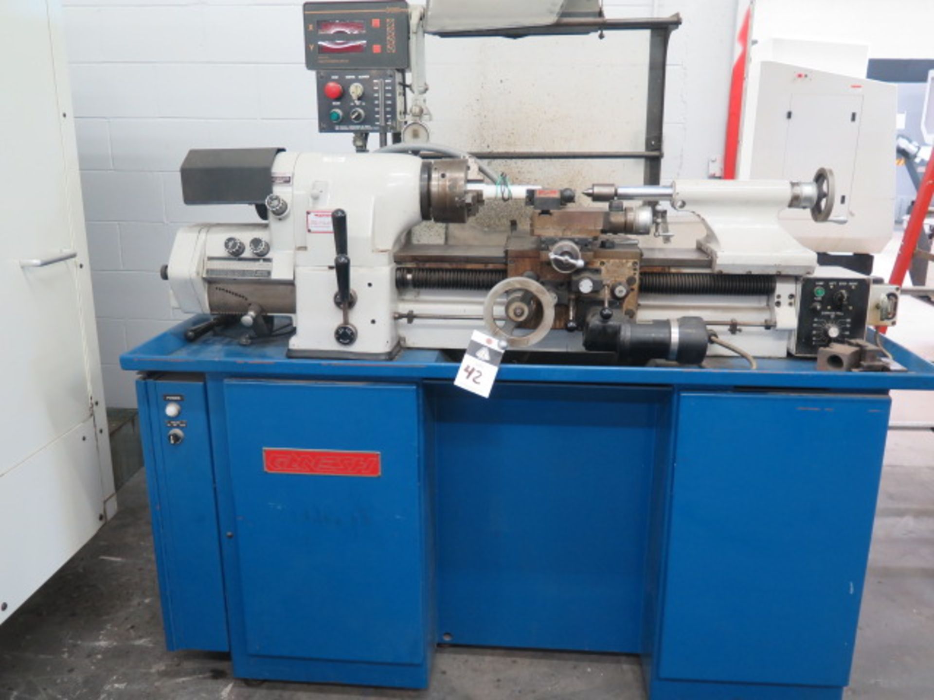 1998 Ganesh HCL-618SP Tool Room Lathe s/n 7510 w/ DRO, 135-2955 Adjustable RPM, Inch/mm, Sold AS IS