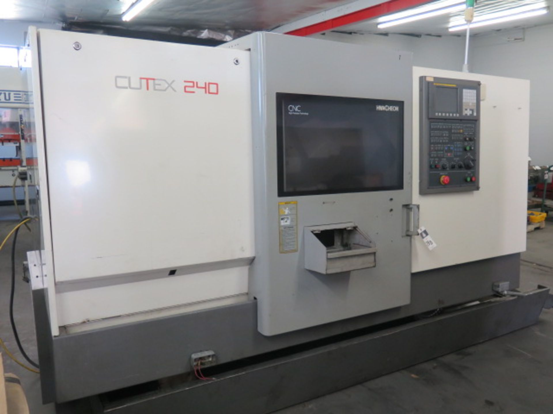 2006 WhaCheon Cutex 240 Twin Spindle CNC Turning Center s/n M027354A7LD w/ Fanuc 0i-TC Sold AS IS - Image 2 of 16