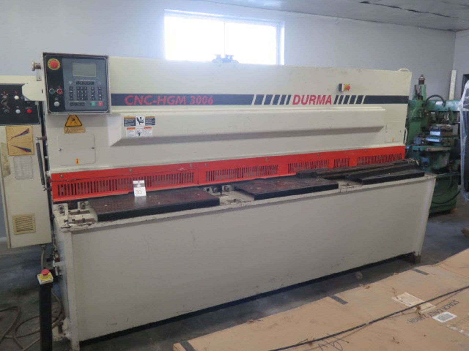 2002 Durma CNC HGM3006 10’ x .236” Hydraulic Power Shear, Control Needs Repair, Sold AS IS