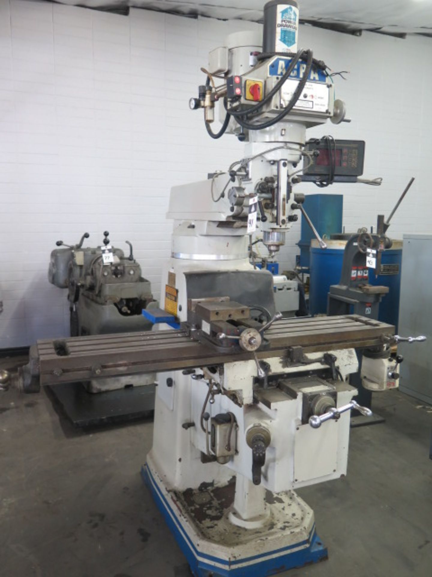 Acra AM-3 Vertical Mill s/n 961819 w/ Sargon 3-Axis DRO, 3Hp Motor, 60-4200 Dial RPM, Sold AS IS