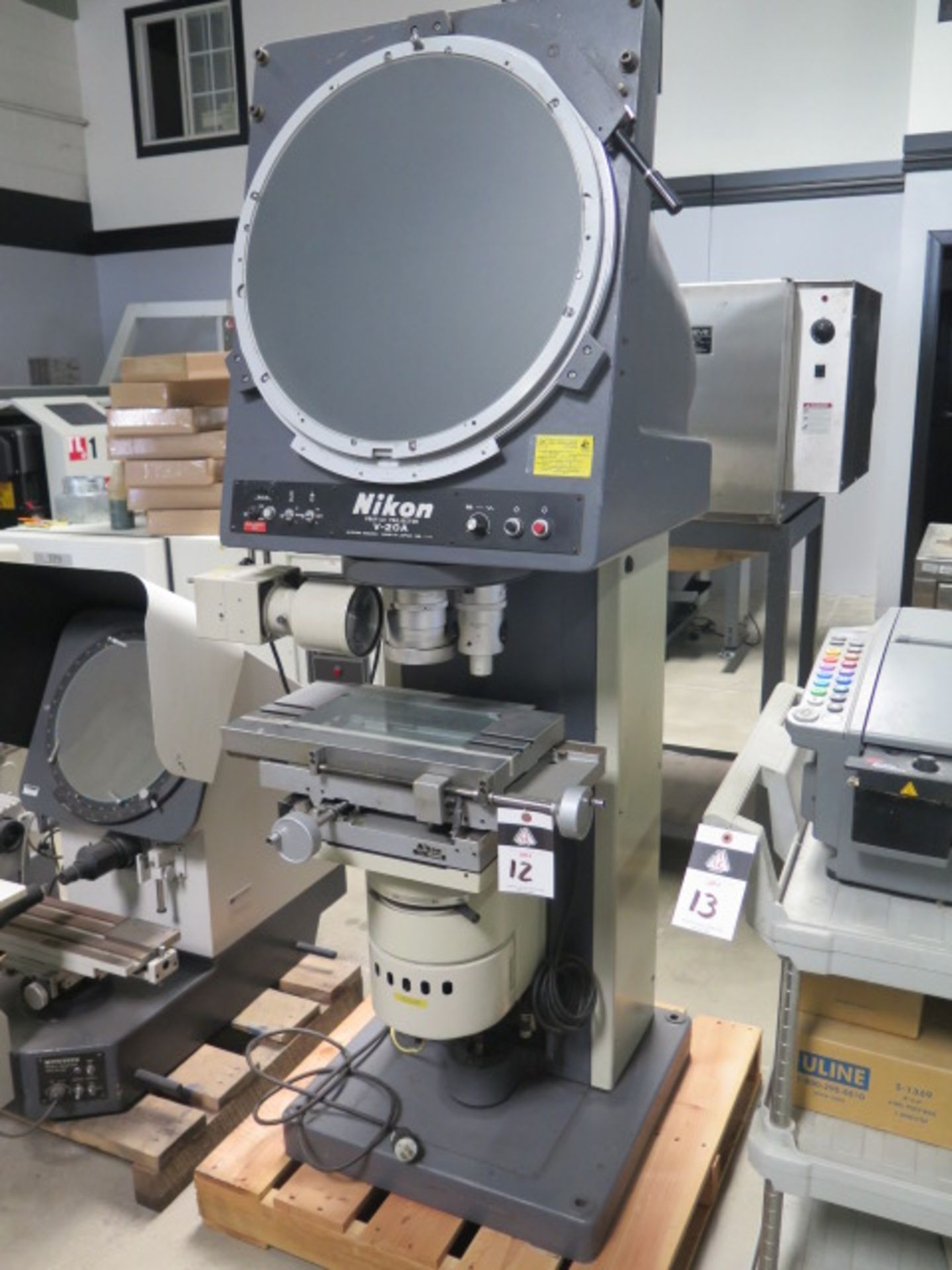 Nikon V-20A 20” Floor Model Optical Comparator w/ 5X, 10X and 50X Objectives, Sold AS IS