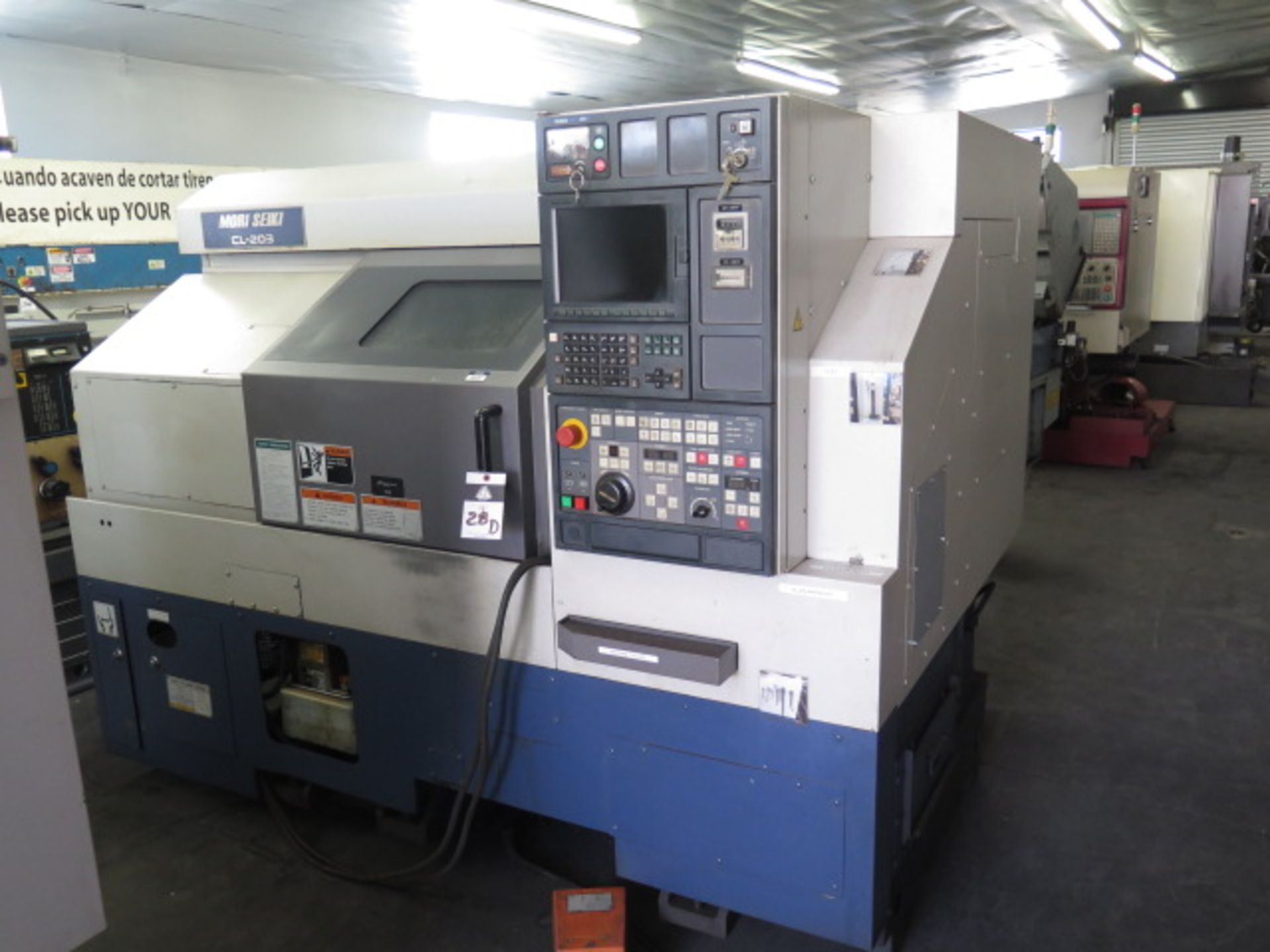 1999 Mori Seiki CL-203B/500 CNC Turning Center s/n 374 w/ Mori Seiki MSG-803 Controls Sold AS IS