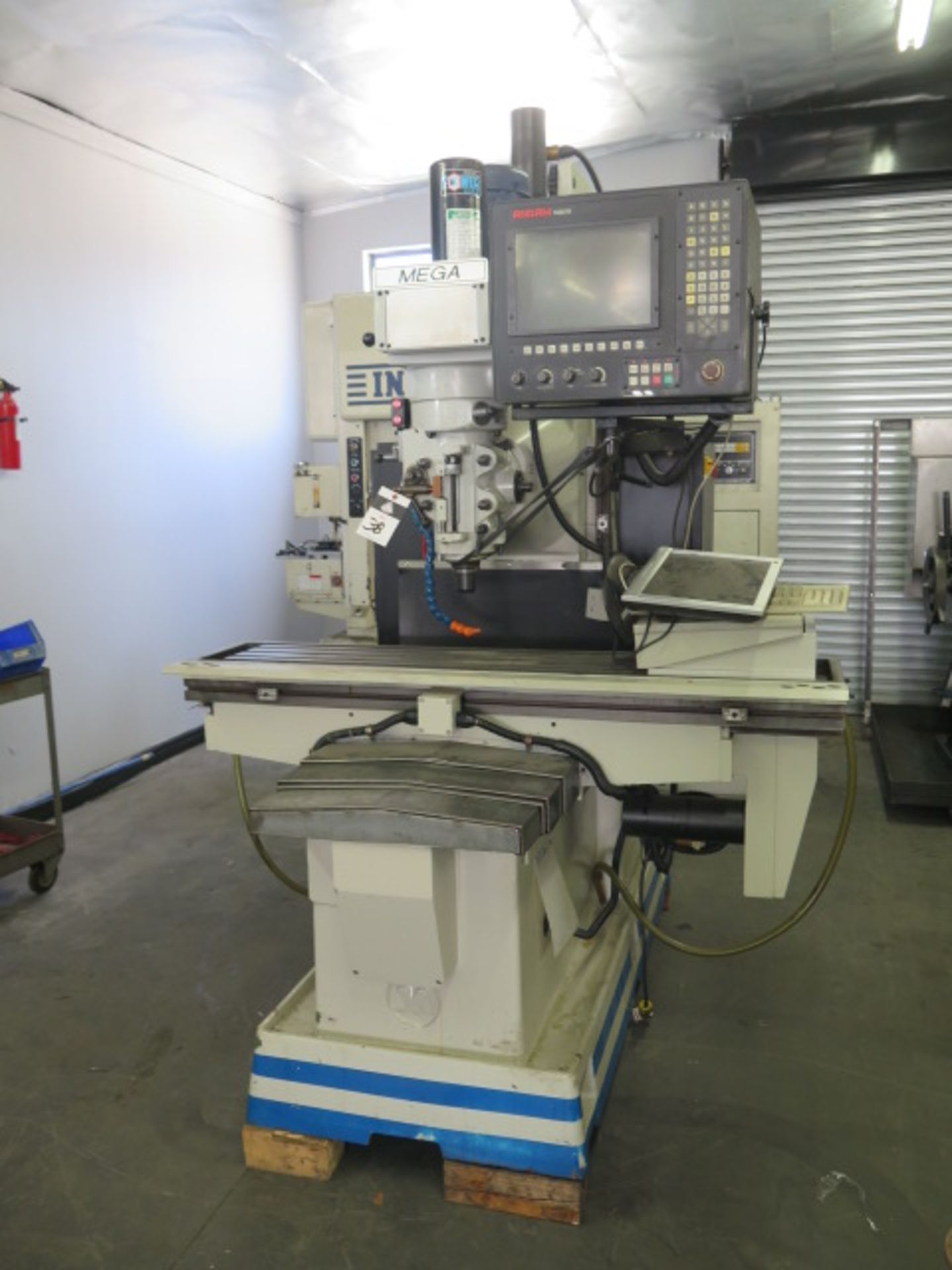 Mega 2-Axis CNC Vert Mill w/ Anilam 1400M CNC Controls, 5Hp, Controlled RPM, 40-Taper, Sold AS IS