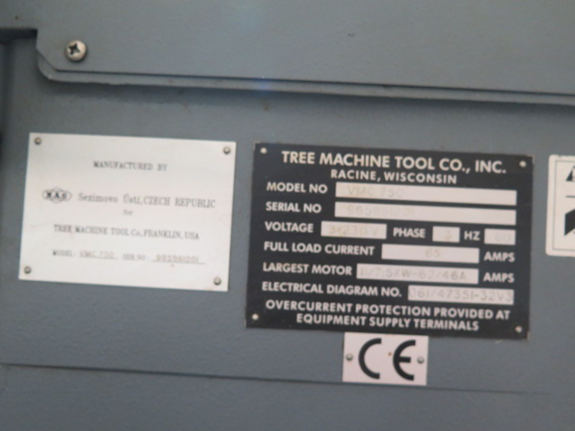 Tree / MAS VMC750 CNC Vertical Machining Center s/n 985961201 w/ Tree PC-2100 Controls, SOLD AS IS - Image 15 of 16