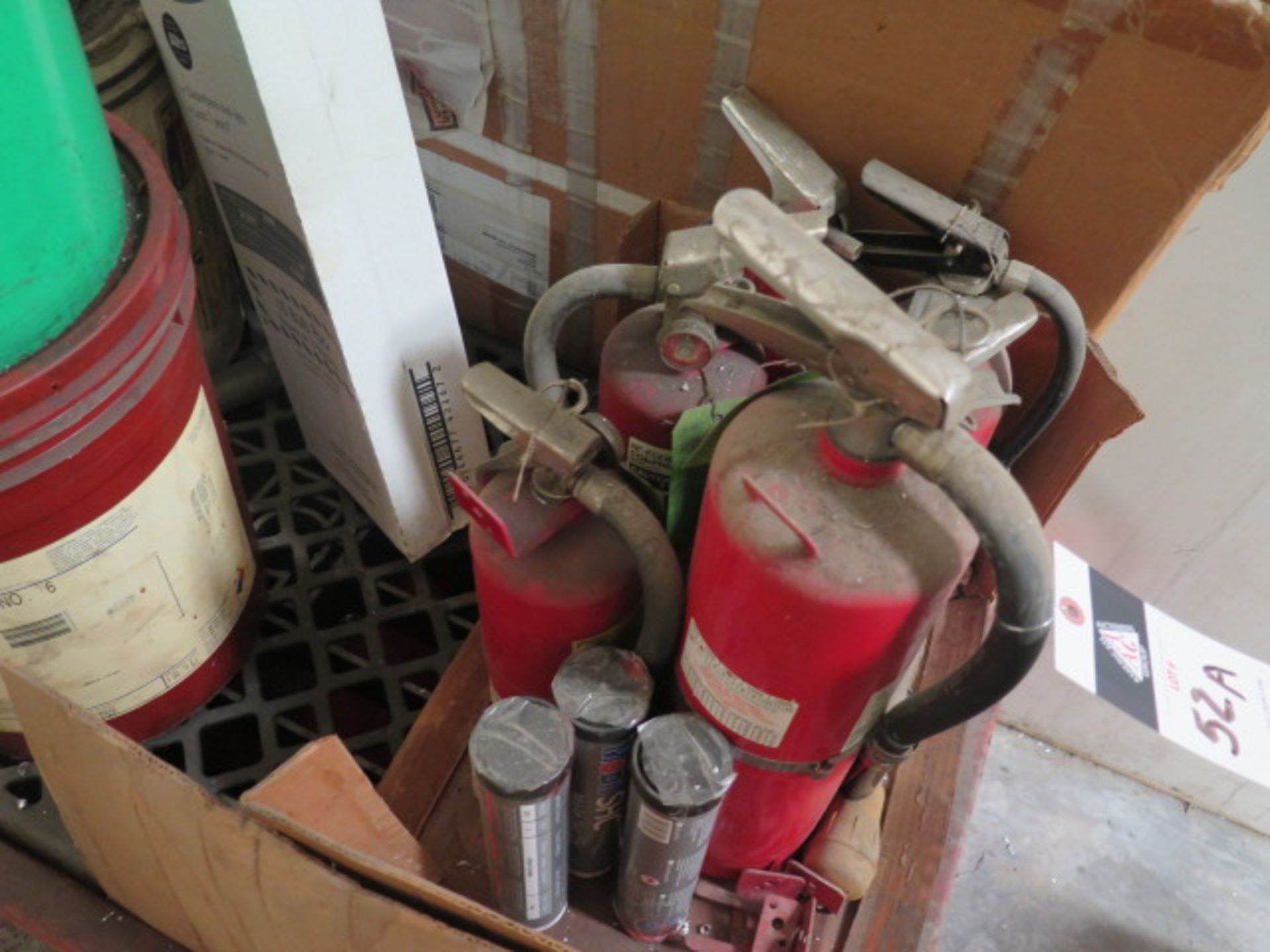 Fire Extinguishers and Spill Containment Tray