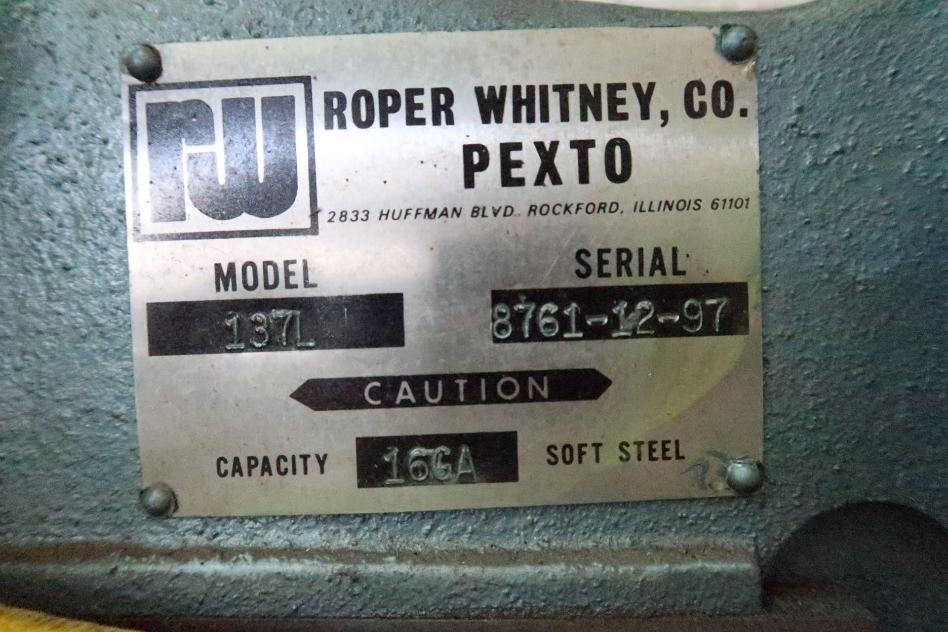 2000 Roper Whitney / Pexto Foot Shear 16 GA. X 36”. This item is Sold AS Is and with No Warranty - Image 6 of 6