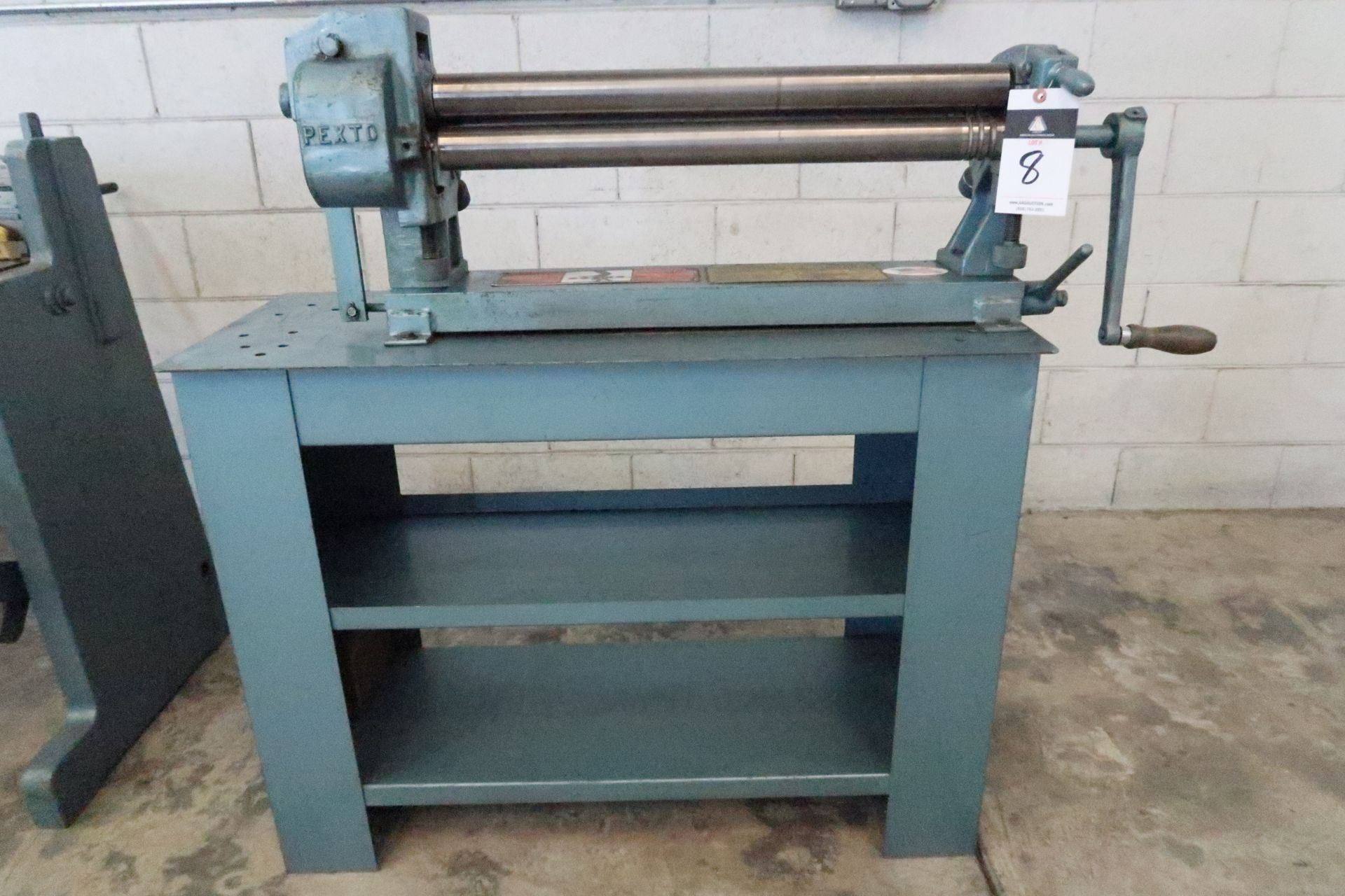 2000 Pexto 383D Slip Roller 20 GA., 2” x 24”. This Item is Sold AS Is and with No Warranty.