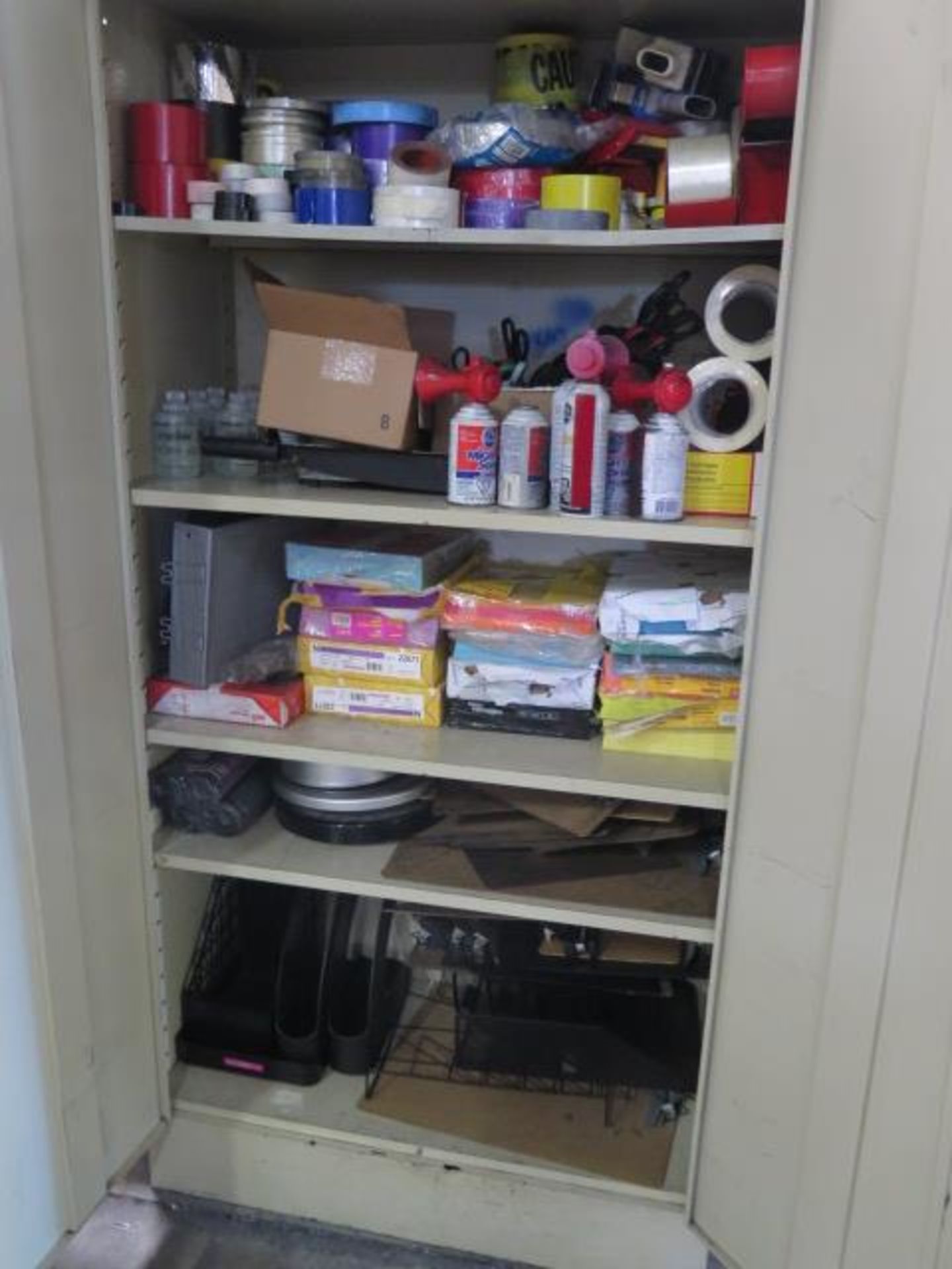 Office Supplies w/ Storage Cabinet