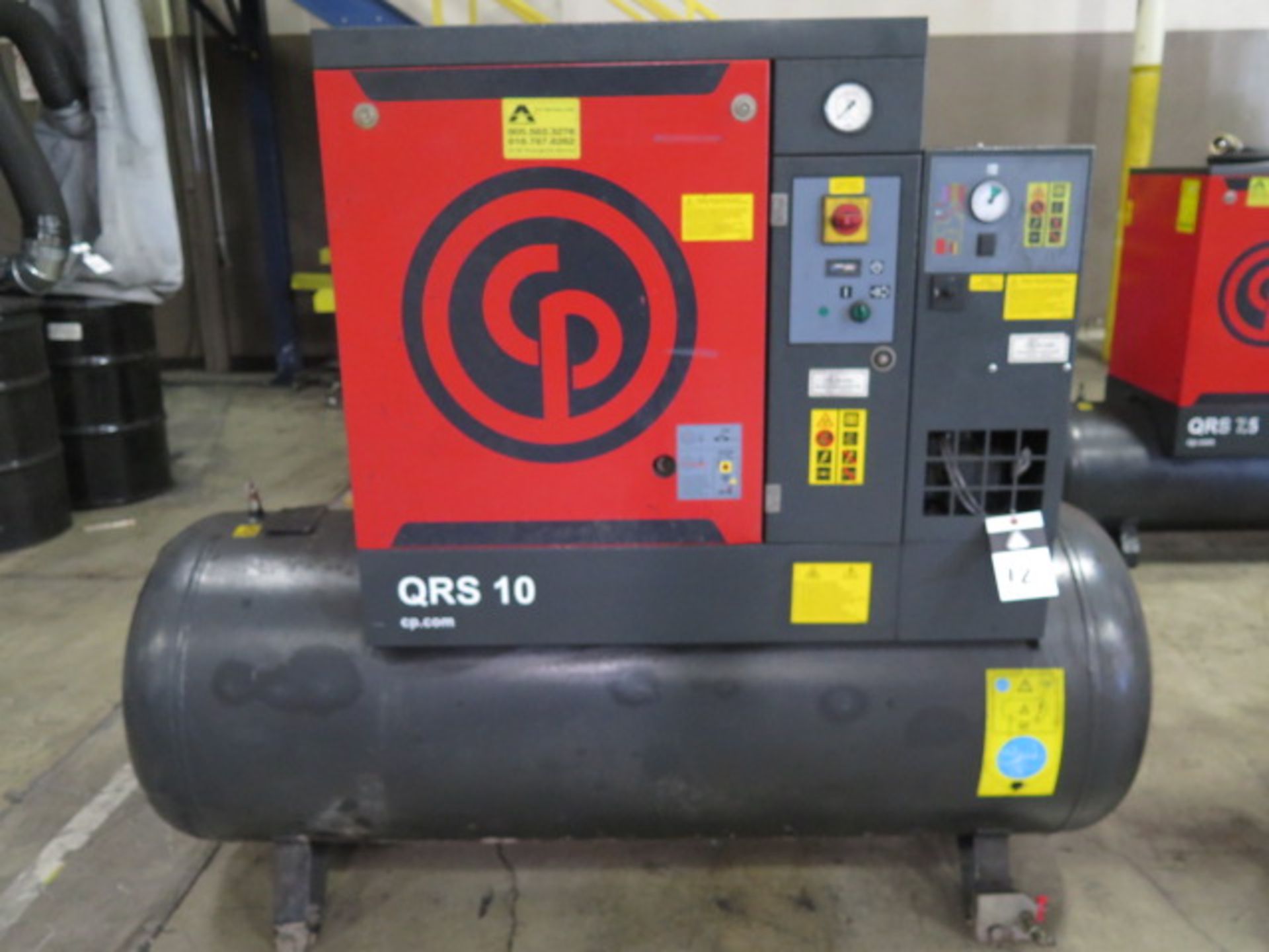 2010 Chicago Pneumatics QRS10HDP500 10Hp Rotary Air Compressor s/n CAI459436 SOLD AS IS