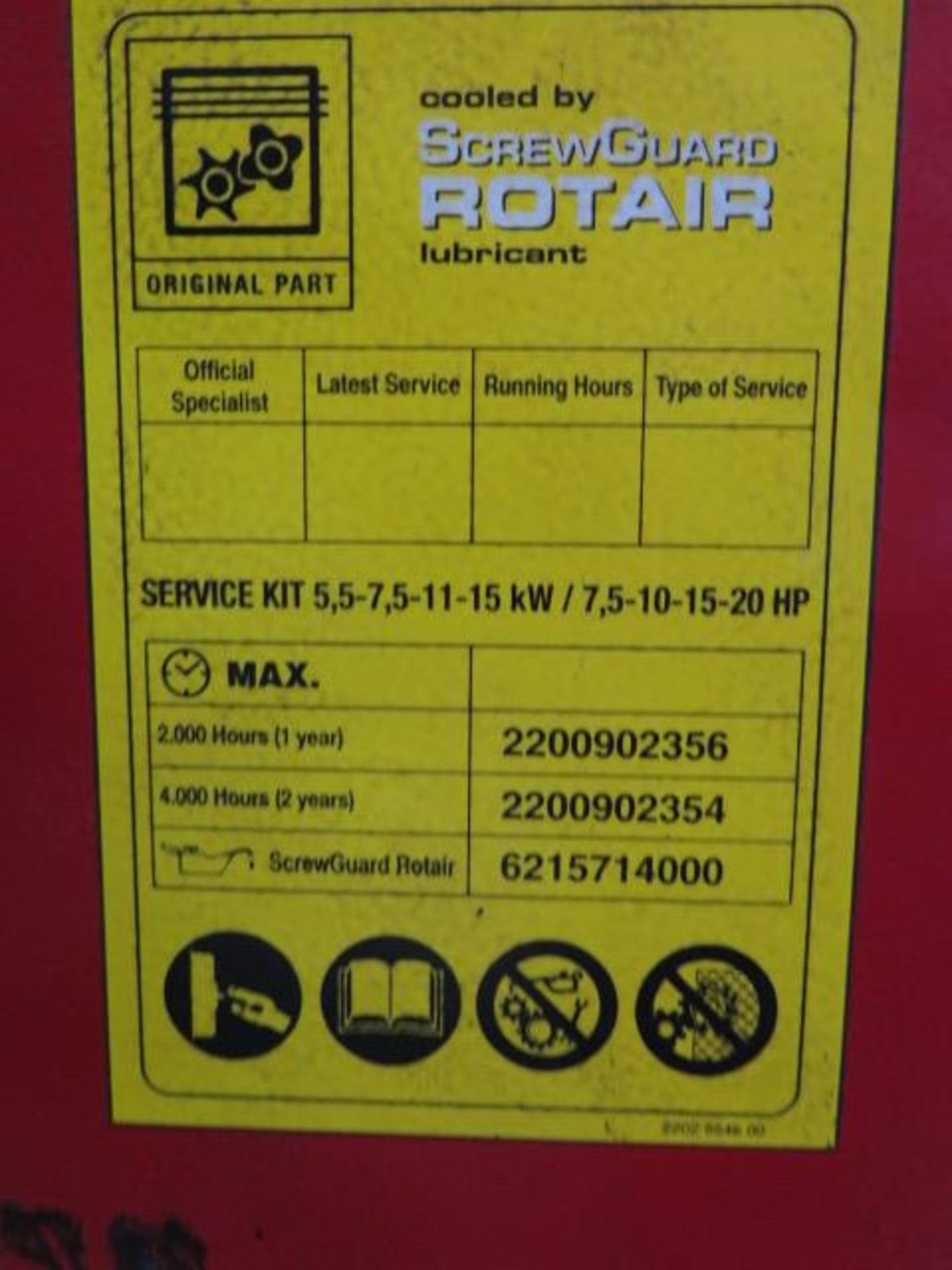 2010 Chicago Pneumatics QRS10HDP500 10Hp Rotary Air Compressor s/n CAI459436 SOLD AS IS - Image 7 of 8