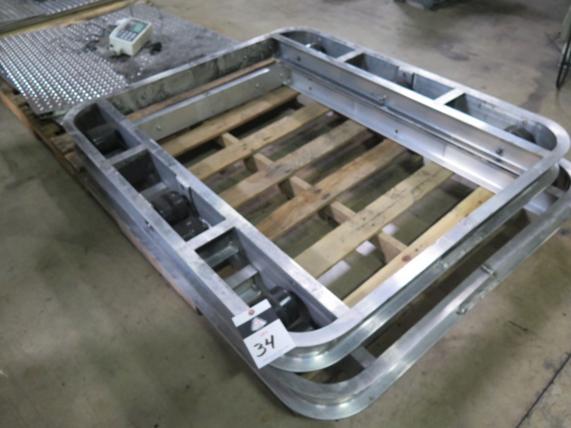 Aluminum Pallet Dolleys (2), SOLD AS IS WITH NO WARRANTY