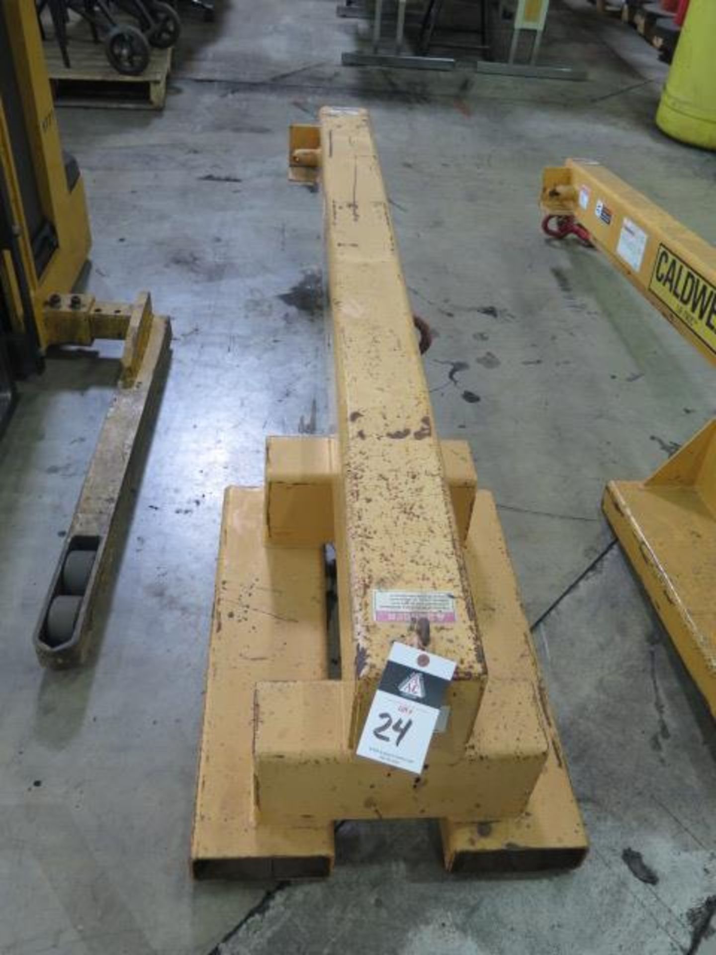 Caldwell SB-80 8000 Lb Forklift Jib Attachment s/n 41613-2, SOLD AS IS WITH NO WARRANTY