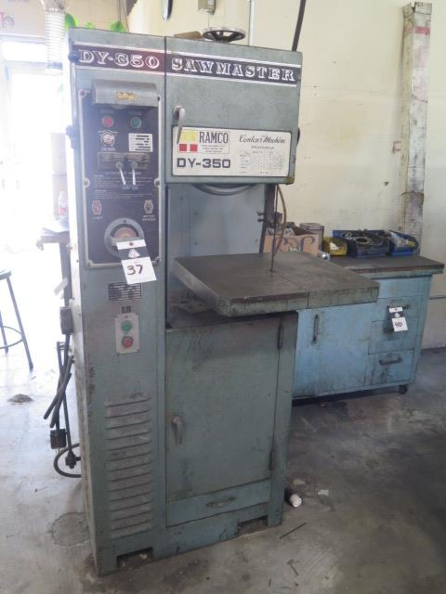 Ramco SawMaster DY-350 14" Vertical Band Saw s/n 885057 w/ Blade Welder, SOLD AS IS AND NO WARRANTY