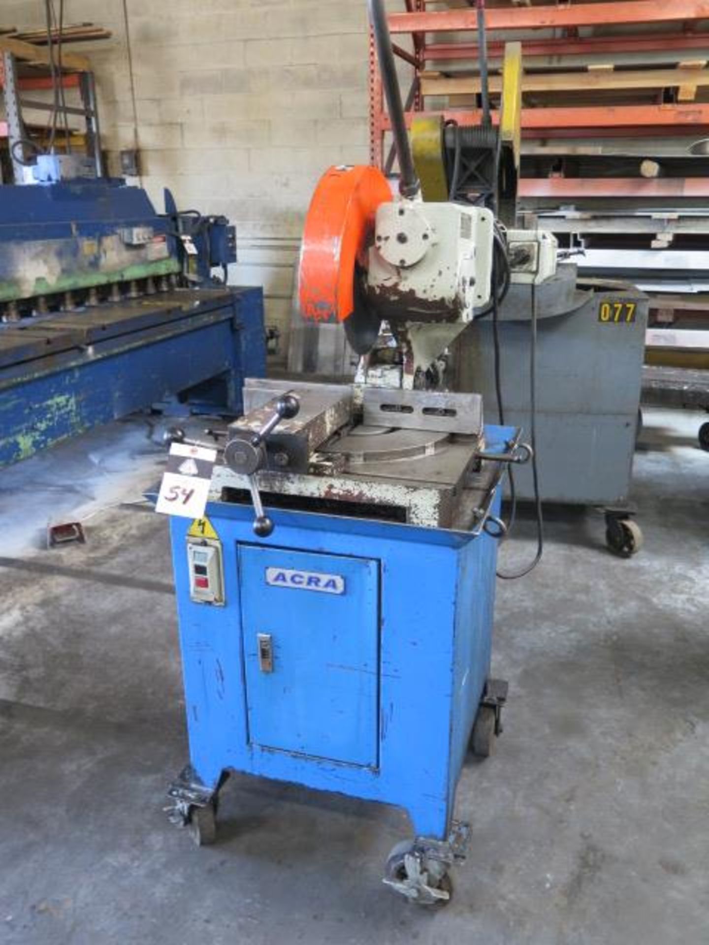 Acra FHC-370T Miter Cold Saw s/n 371647 w/ 2-Speeds, Manual Clamping (AS-IS NO WARRANTY)