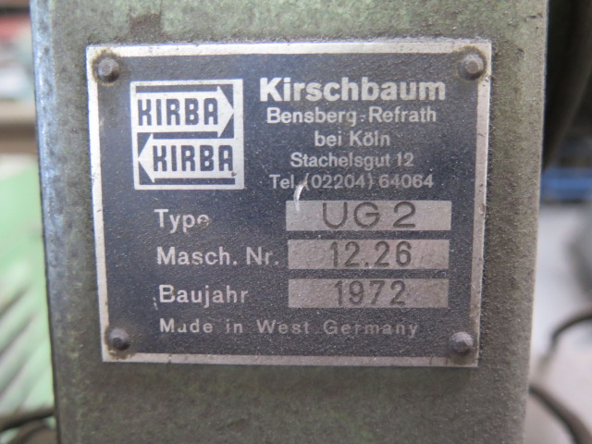 Kirschbaum mdl. UG2 Single Lip Tool Grinder s/n 12.26 (SOLD AS-IS AND WITH NO WARRANTY) - Image 6 of 6